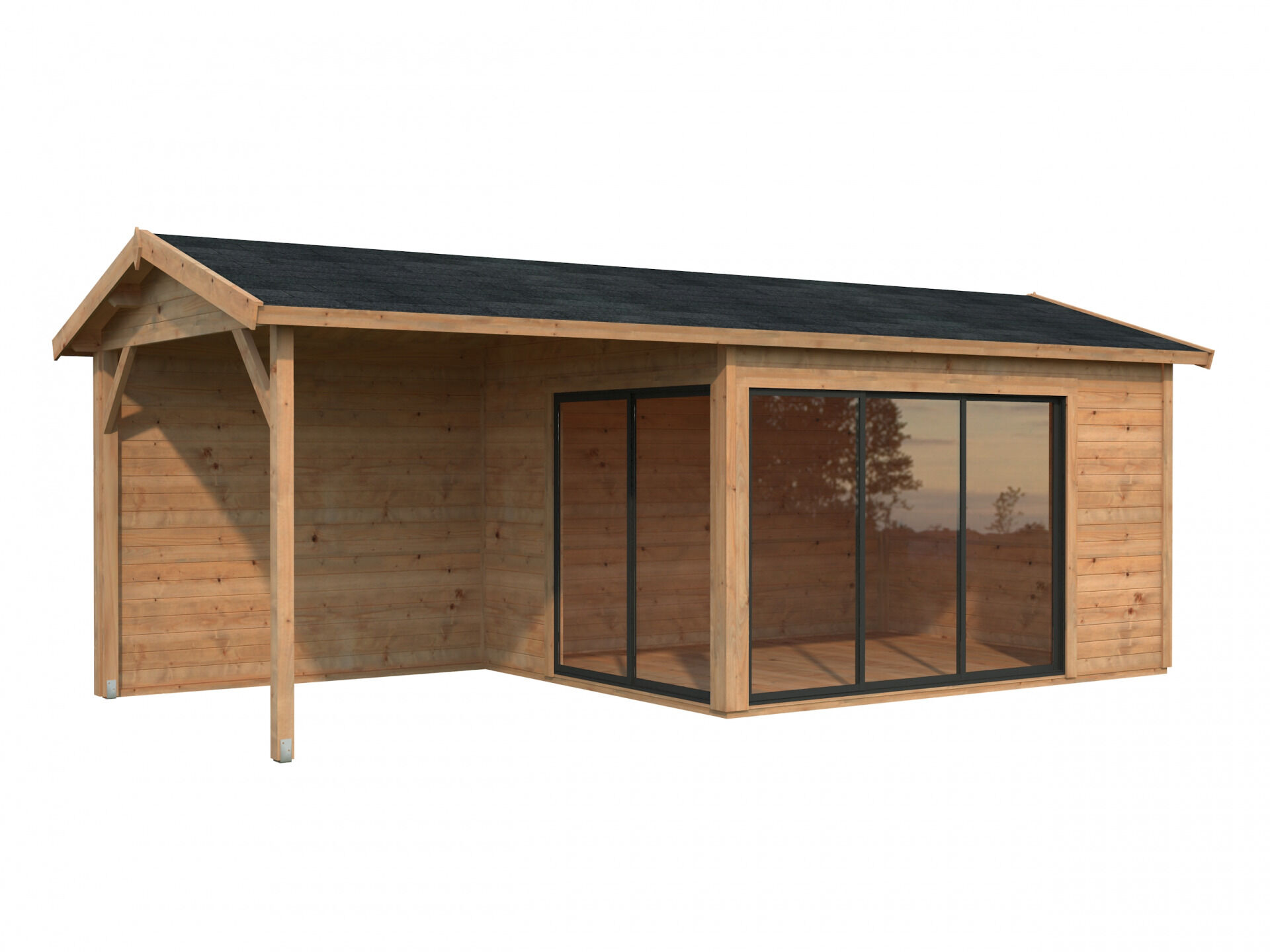 Palmako Gartenhaus Amanda 11,2+7,8 m2 Slide Plus