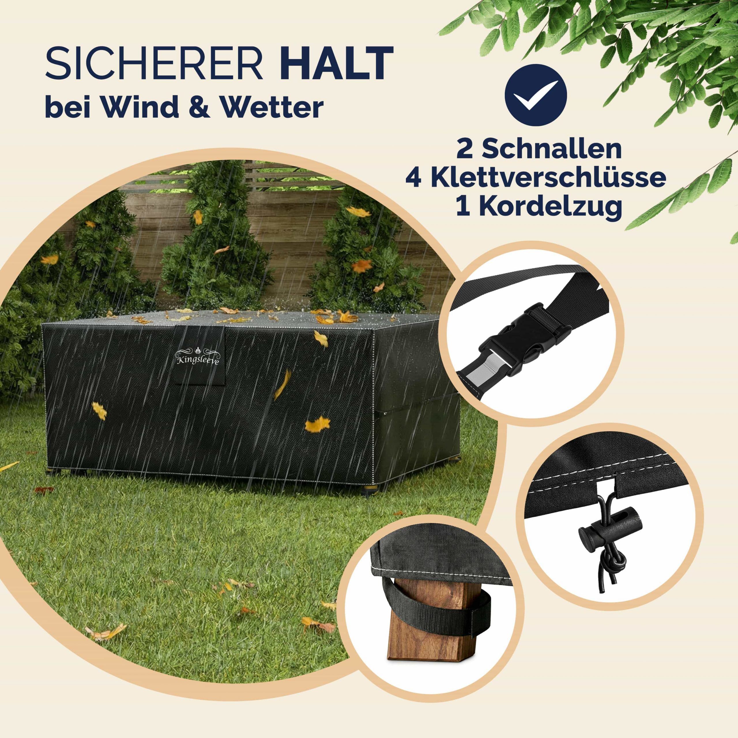 Abdeckplane Sitzgruppe Anthrazit 242x162x100cm 9100mm Wassersäule