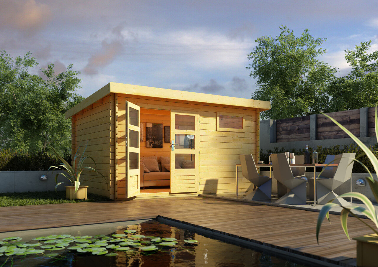 Pultdach Gartenhaus Bastrup 8 natur