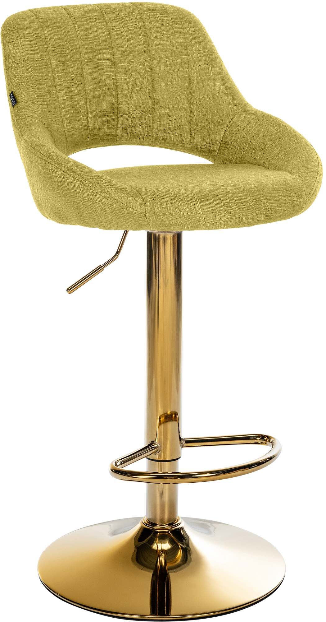 Barhocker Milet Stoff gold, grün