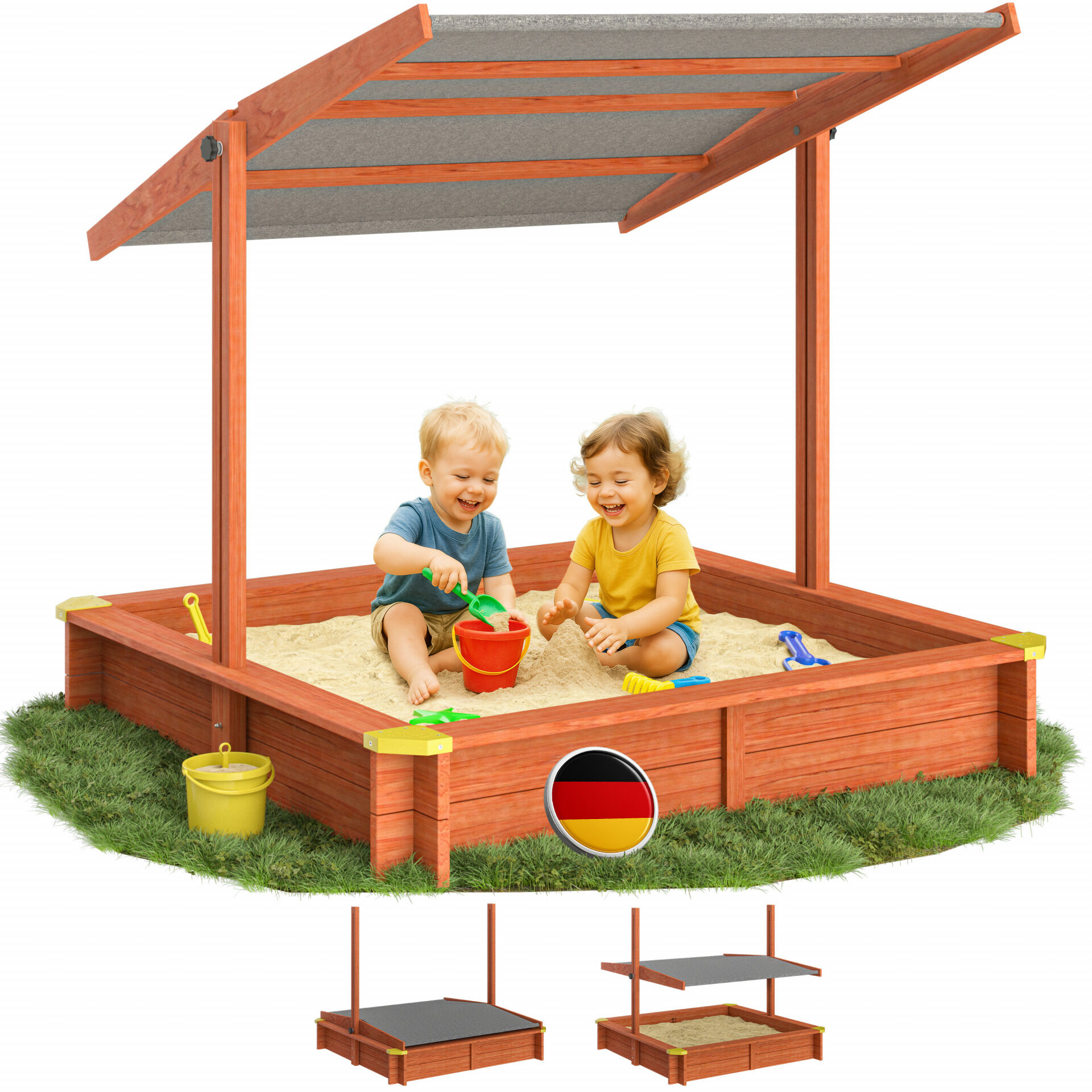 Sandkasten Max 140x140cm UV-Schutz 50+