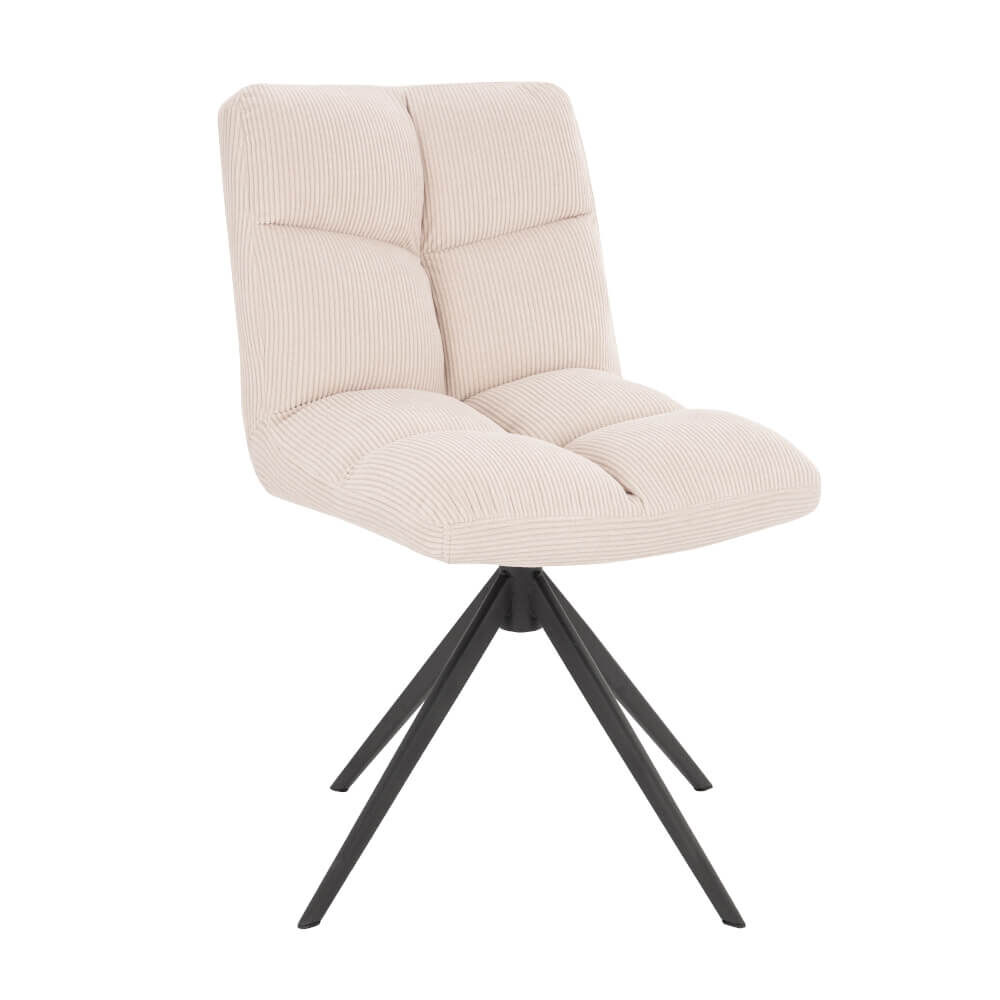Esszimmerstuhl drehbar CordNODA – 6er Set Creme