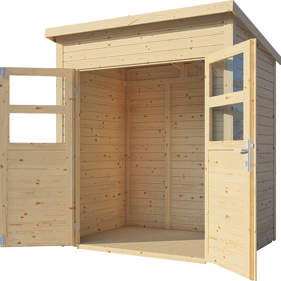 Gartenhaus Felix 1 naturbelassen 181 x 121 cm