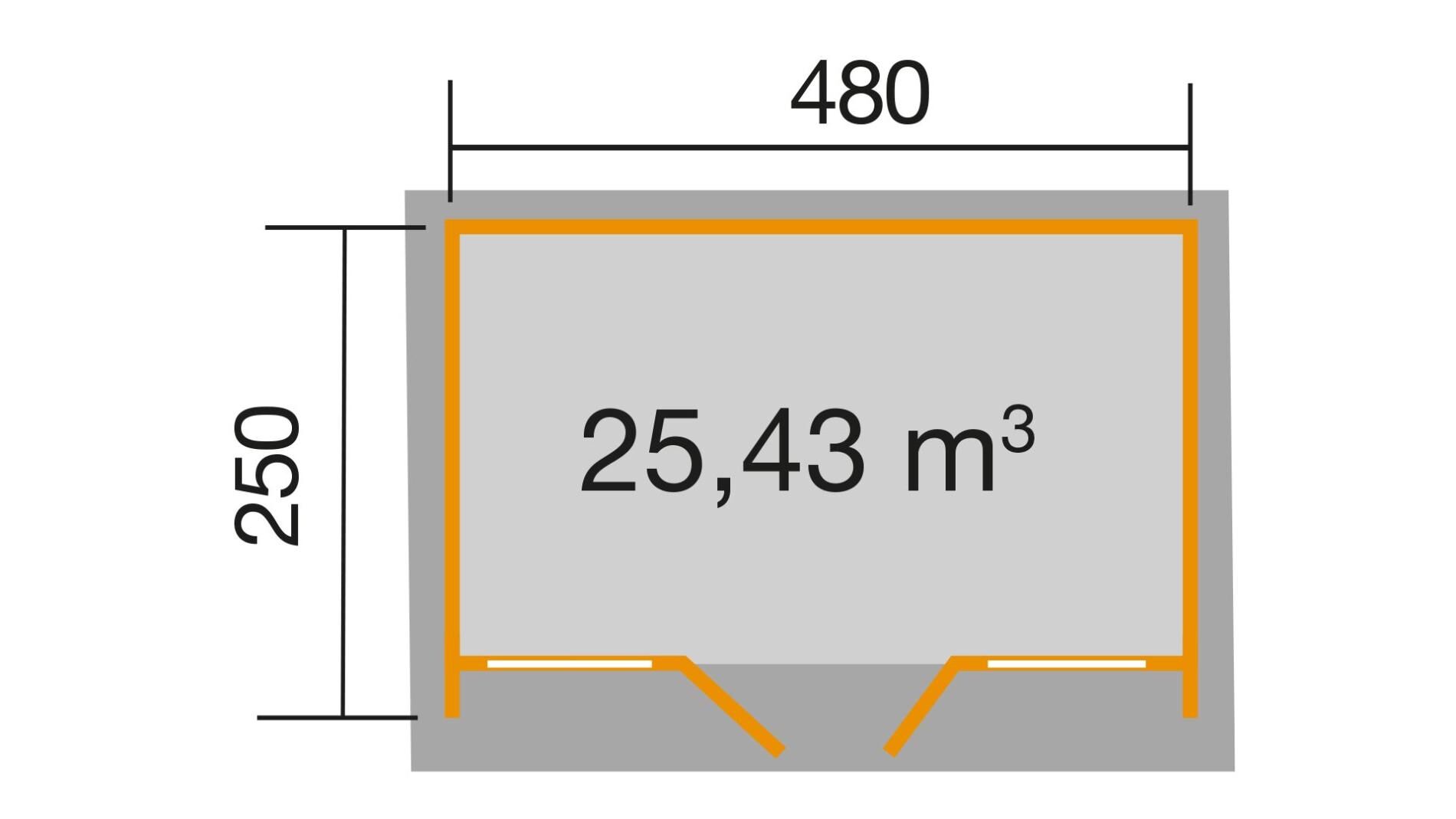 weka Weekendhaus/Home-Office 709 Gartenhaus 5,4x3,6m