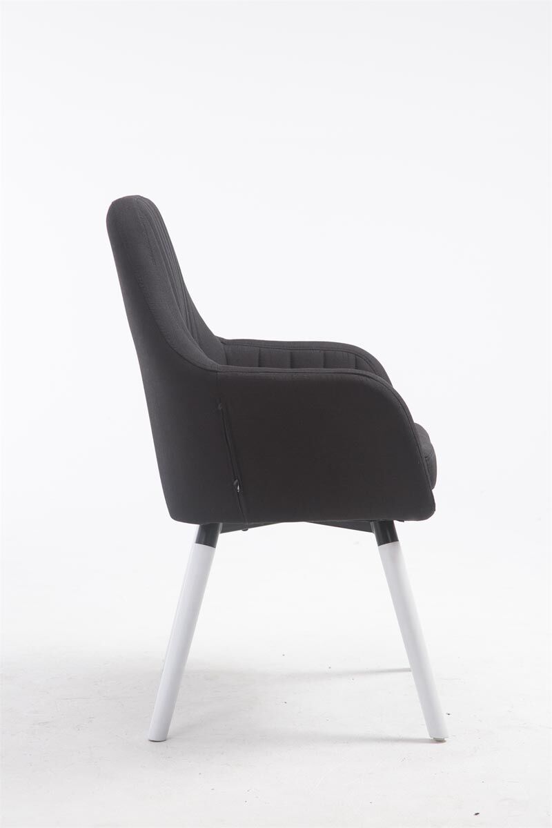 Stuhl Florian Stoff Weiß, schwarz