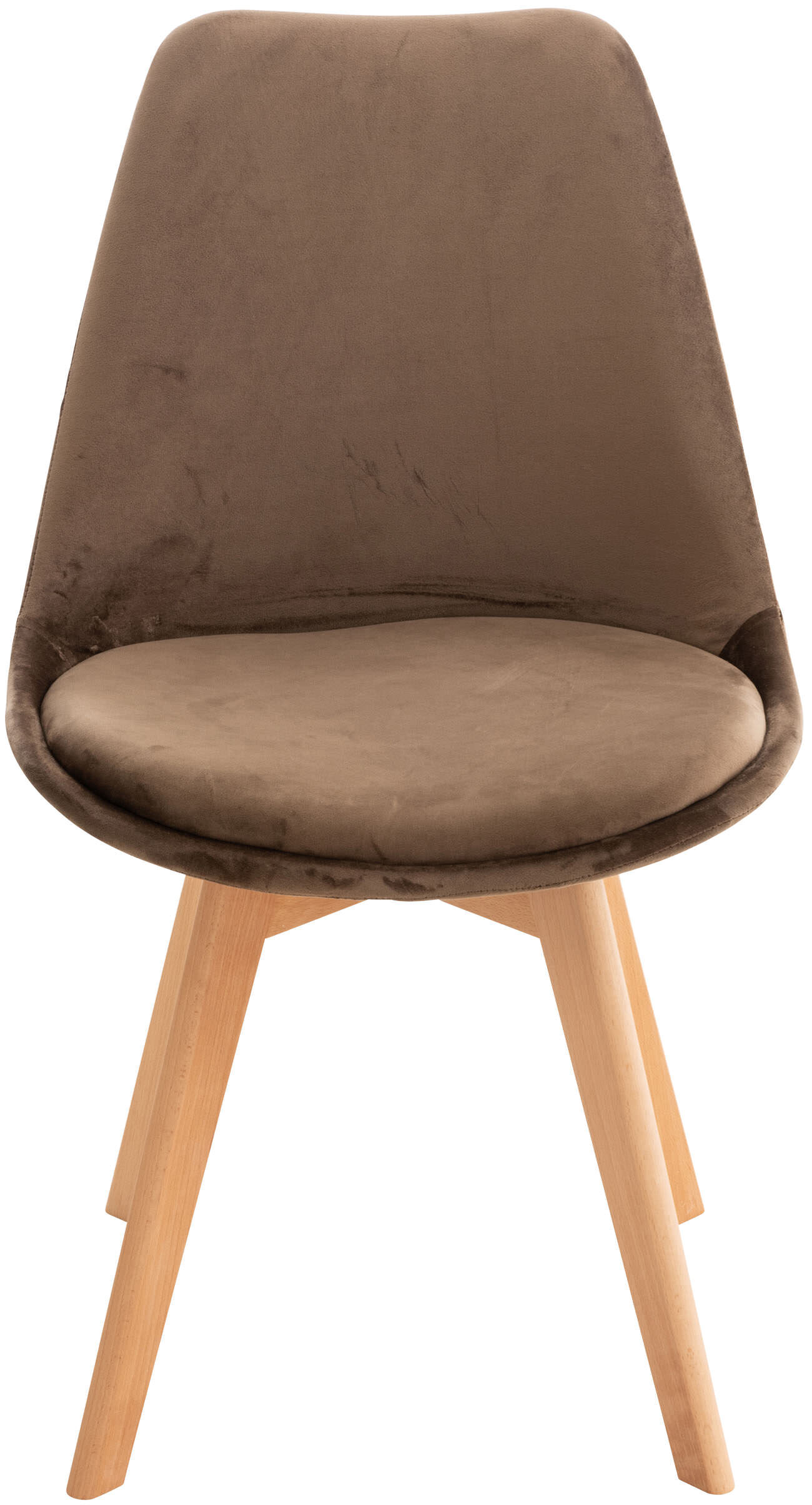 Stuhl Linares Samt, dunkelbraun