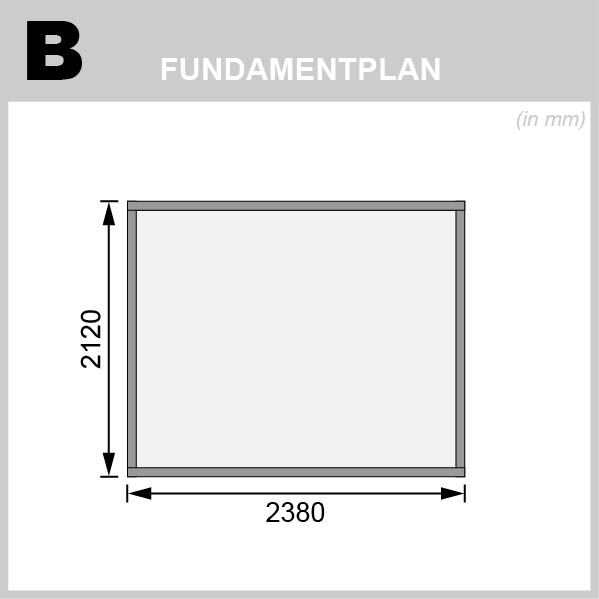 Karibu Pultdach Gartenhaus Glücksburg 4 natur