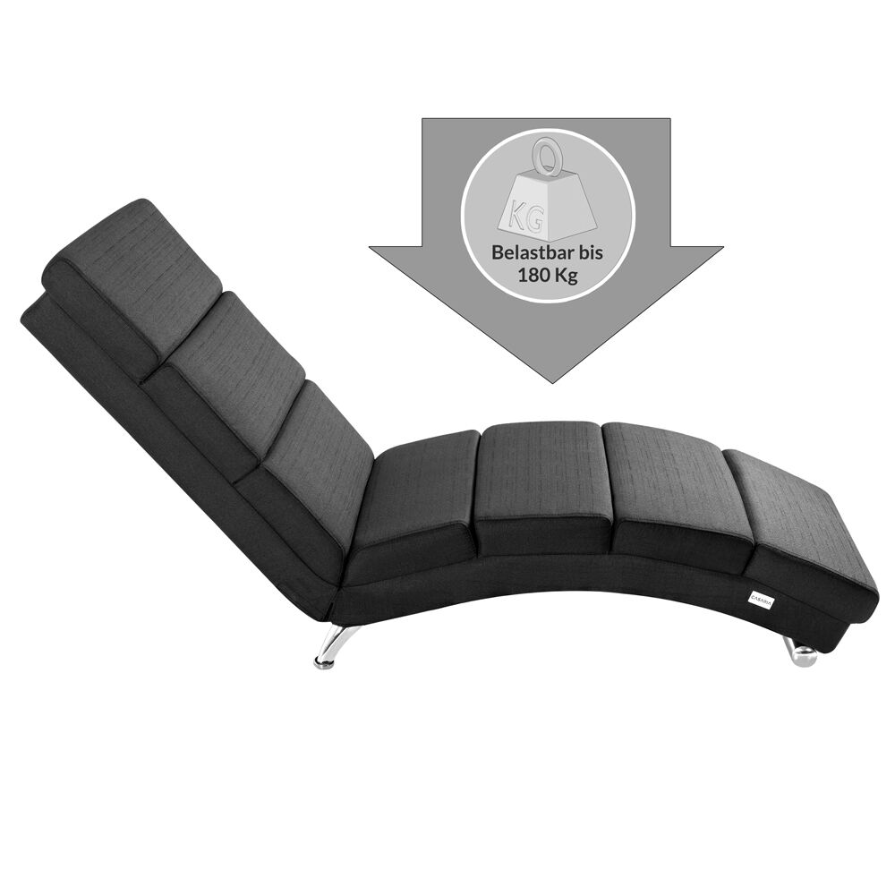 Relaxliege London Anthrazit Webstoff