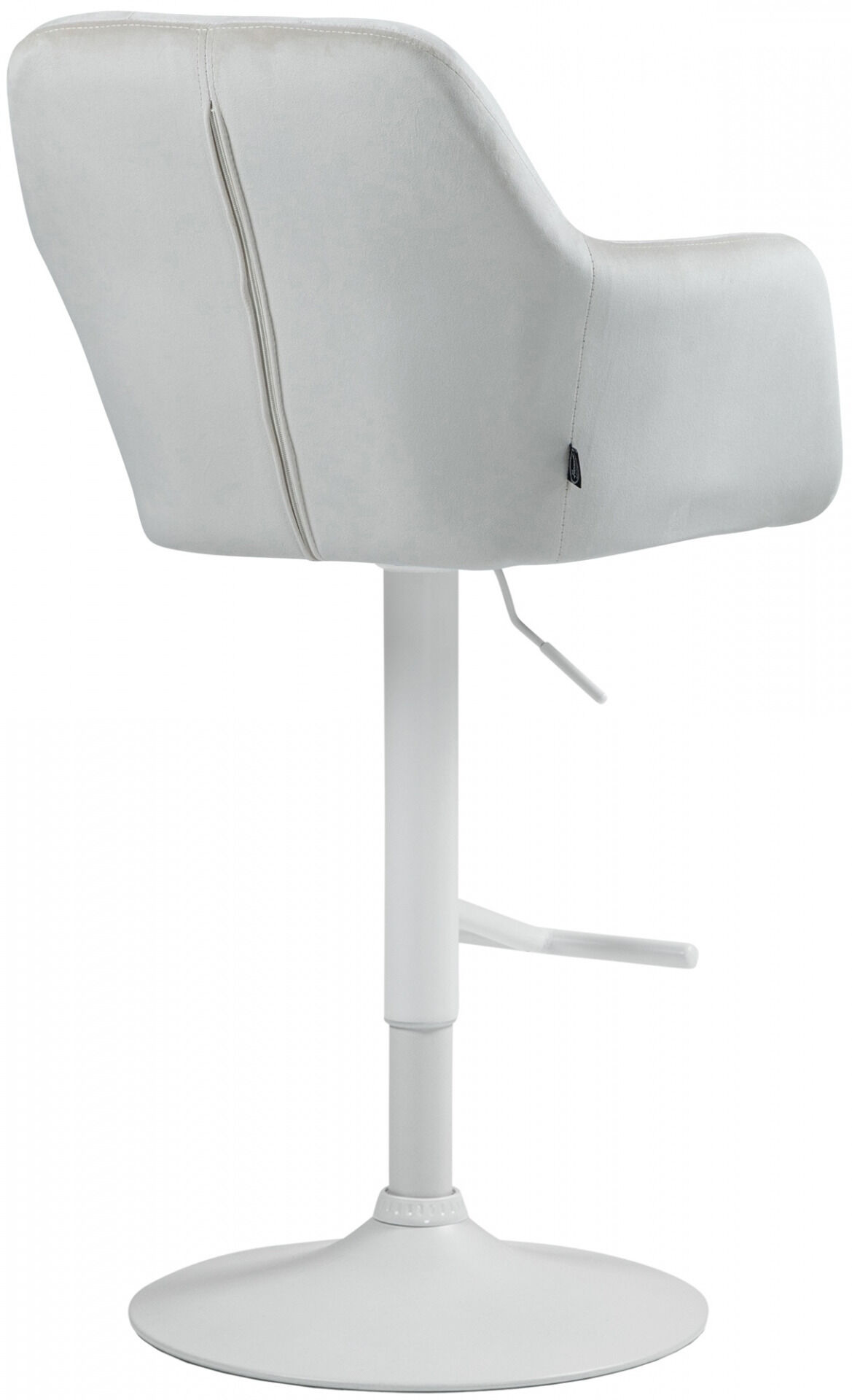 Barhocker Natoma Samt weiß, creme