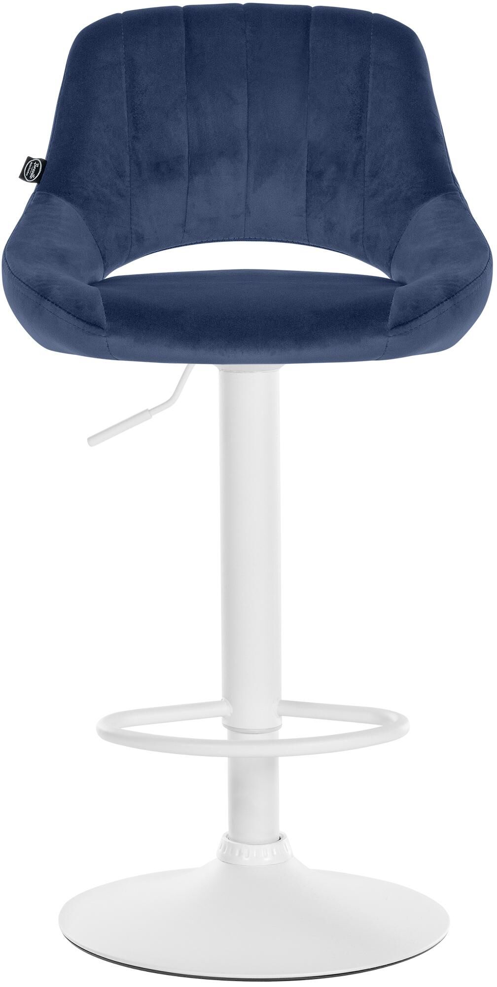 Barhocker Milet Samt weiß, blau