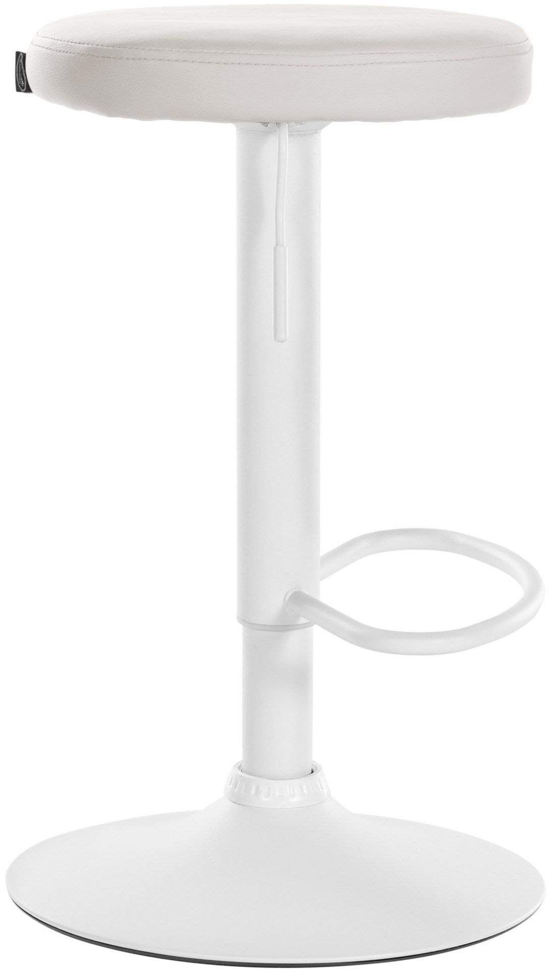 2er Set Barhocker Ponte Kunstleder weiß, weiß