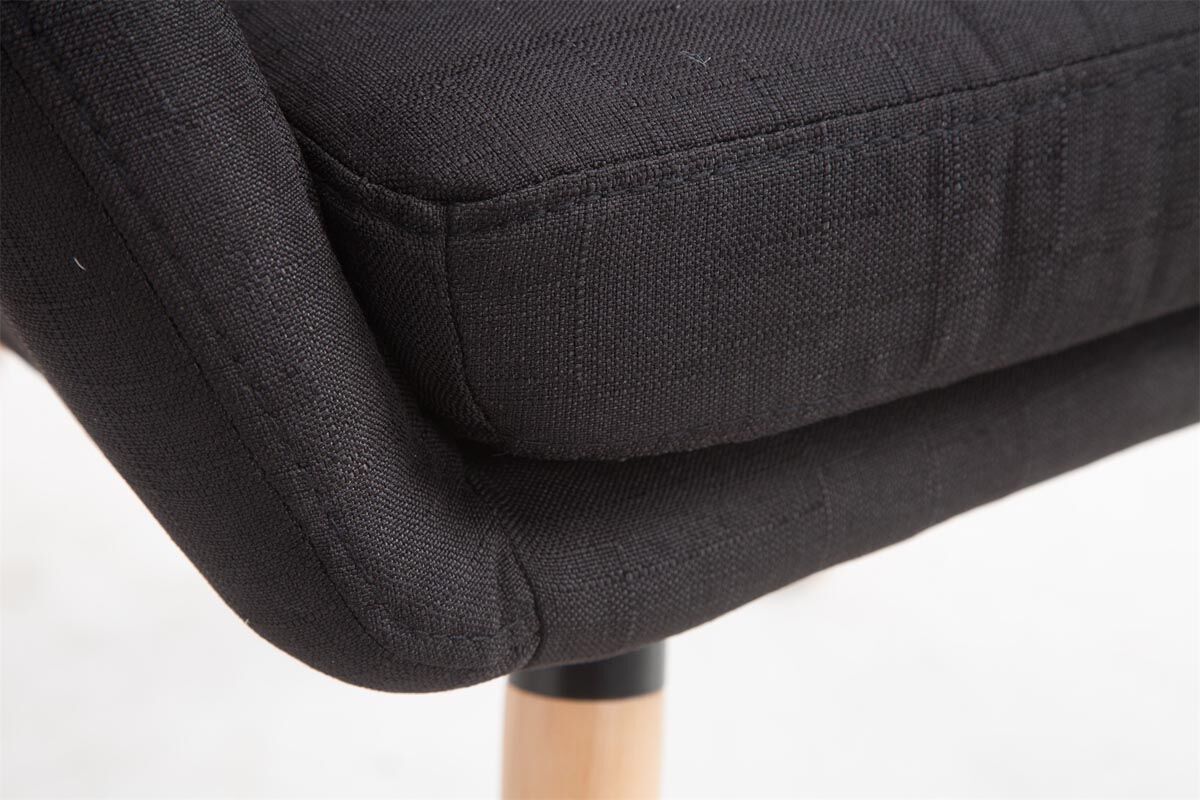 Stuhl Florian Stoff Natura, schwarz