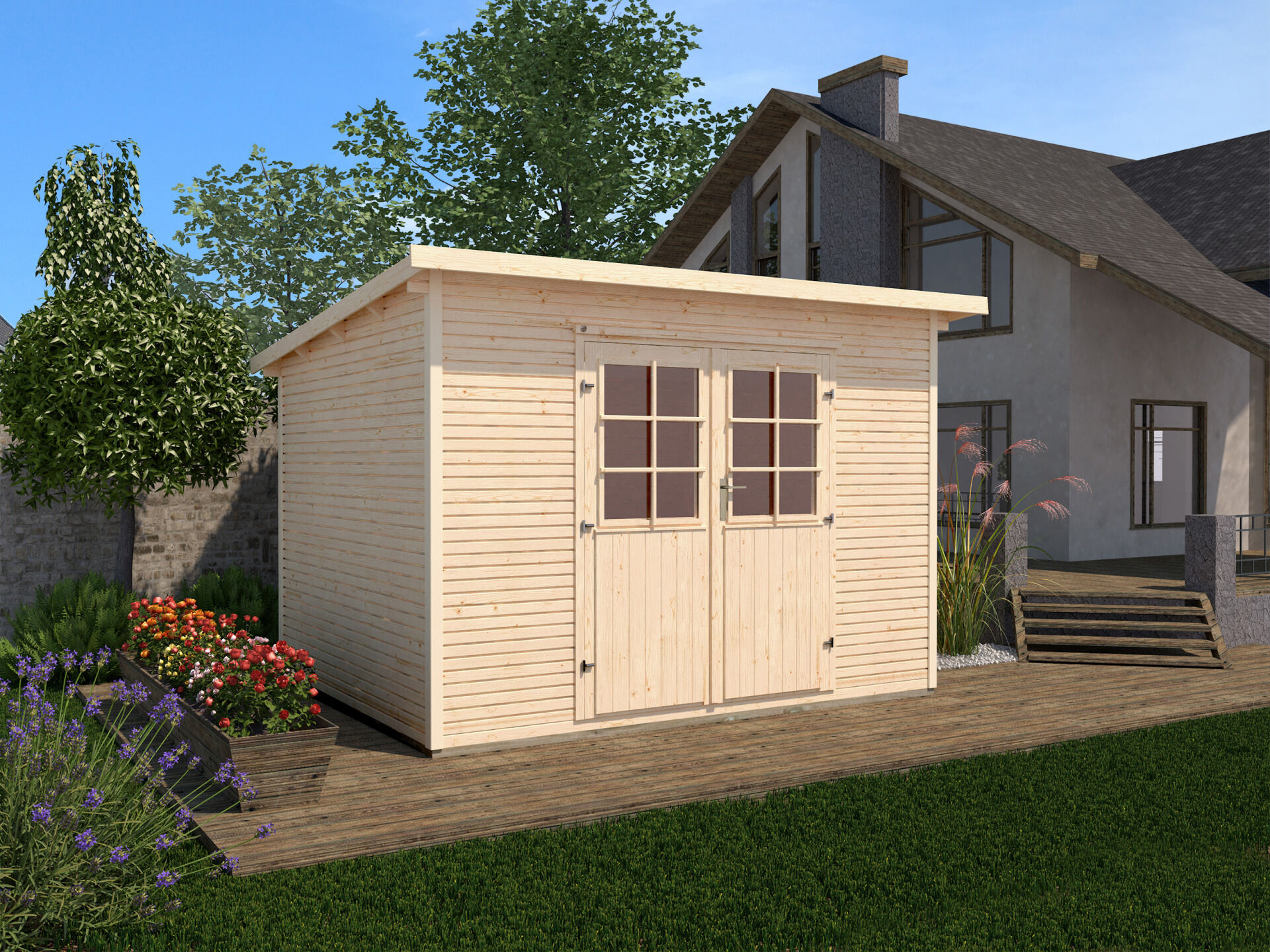 weka Gartenhaus 219 - 3,2x3,3m