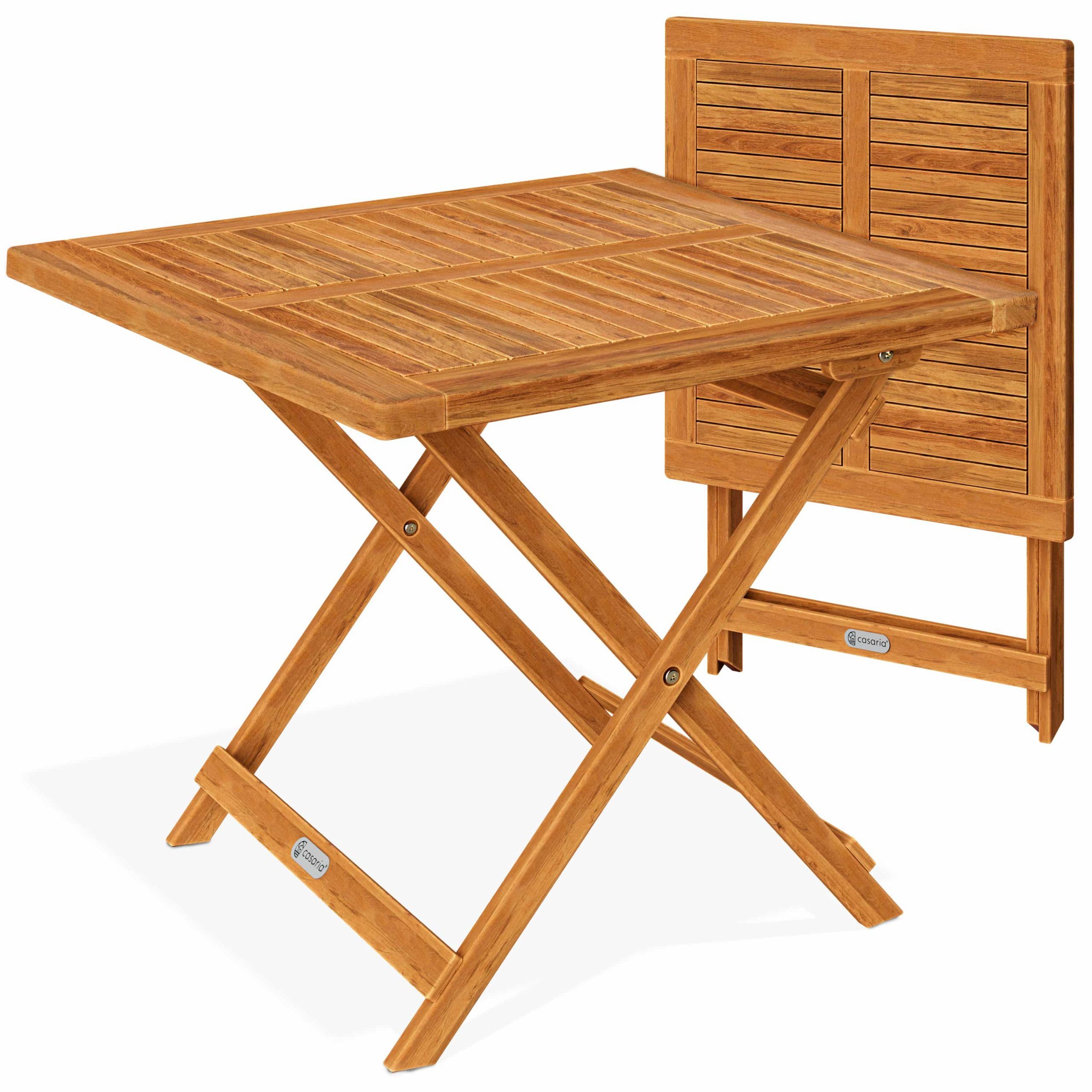 Gartentisch Akazienholz 70x70x73cm klappbar