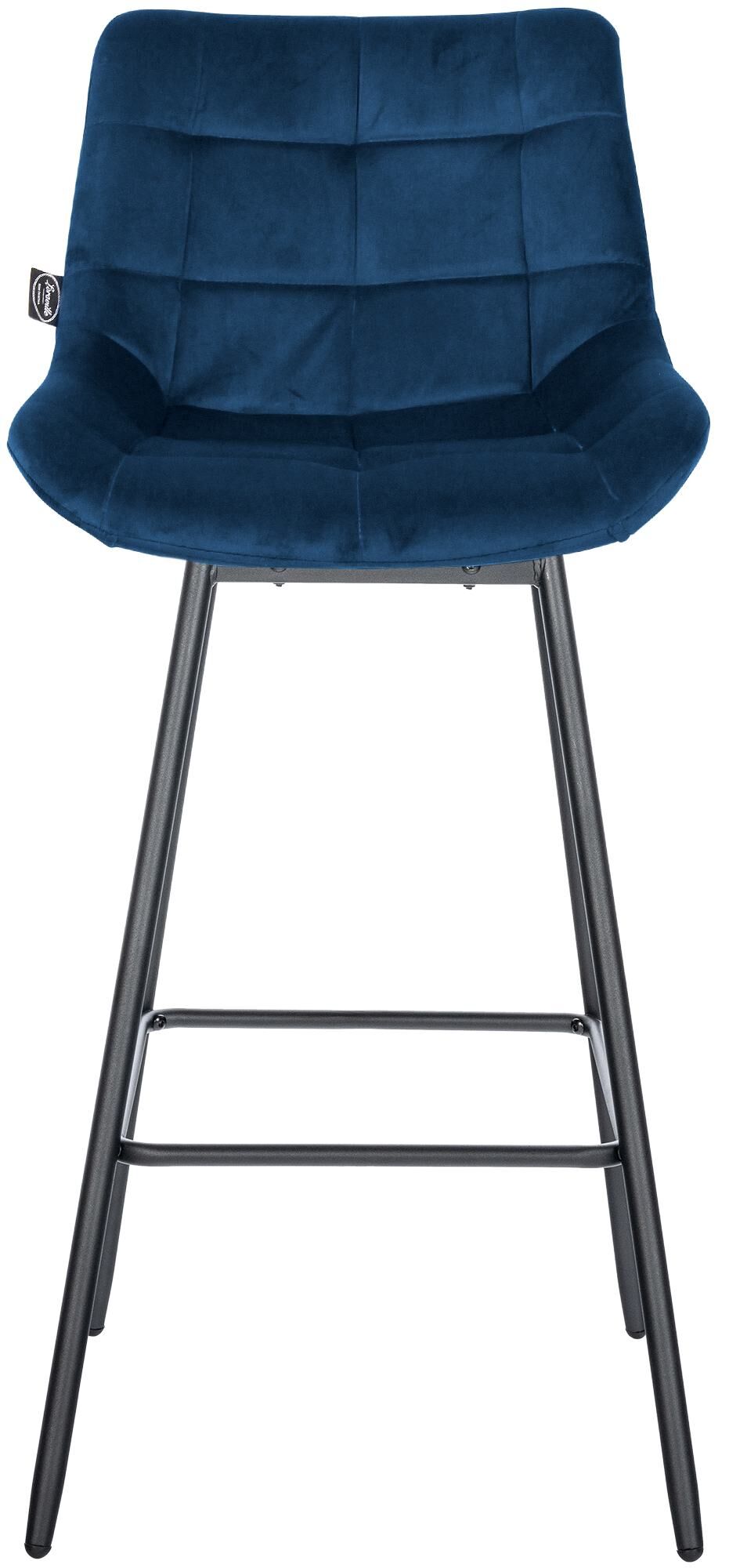 Barhocker Weston Schwenkbar Samt, blau