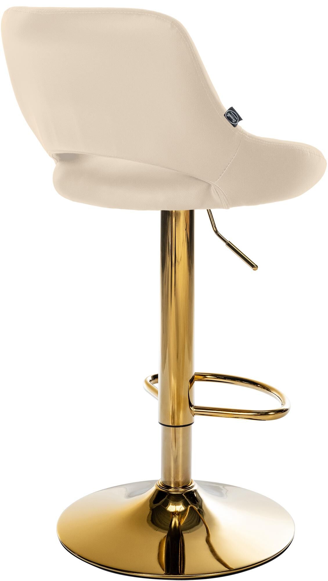 Barhocker Milet Kunstleder gold, creme