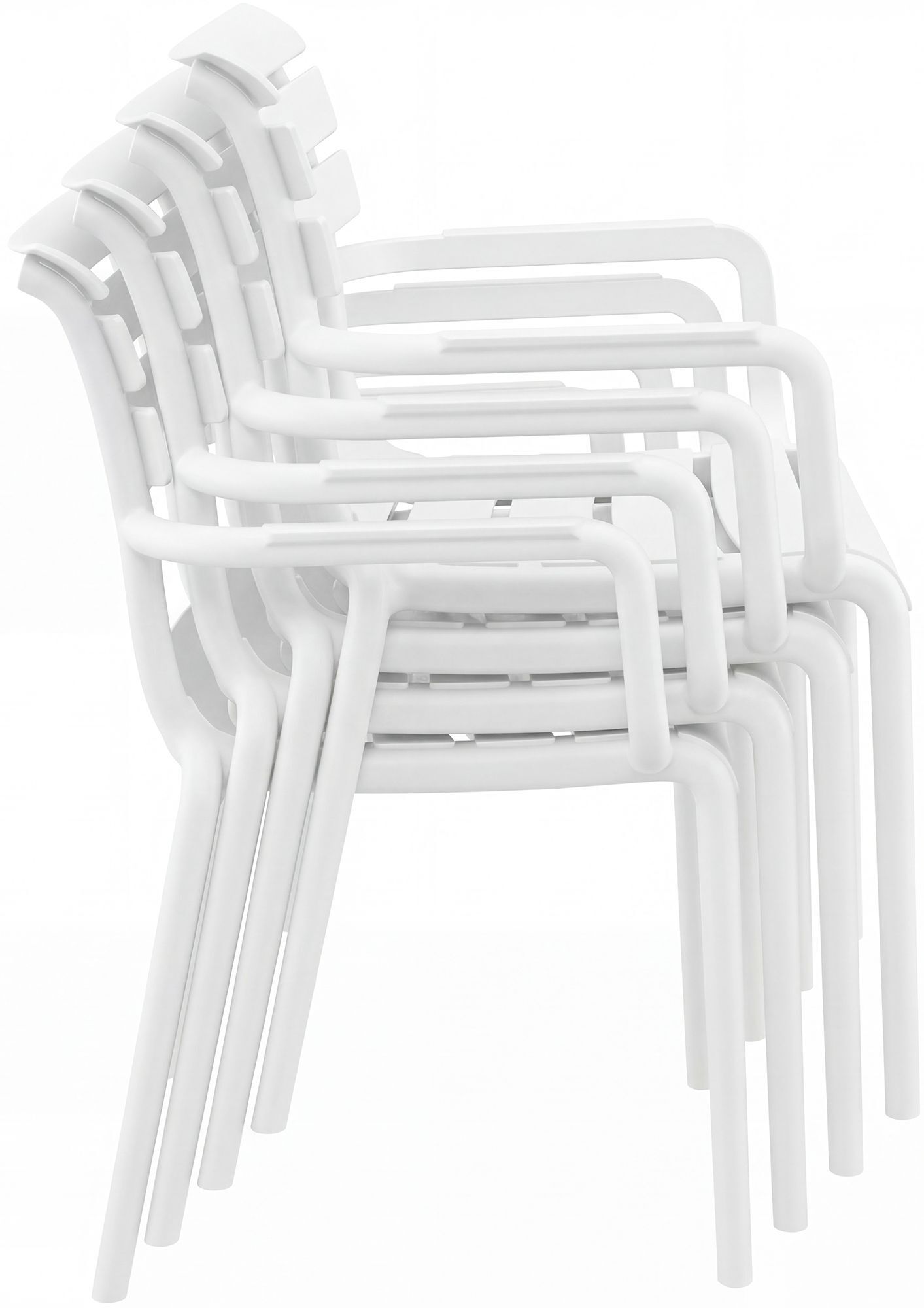 4er Set Stühle Paris, weiß