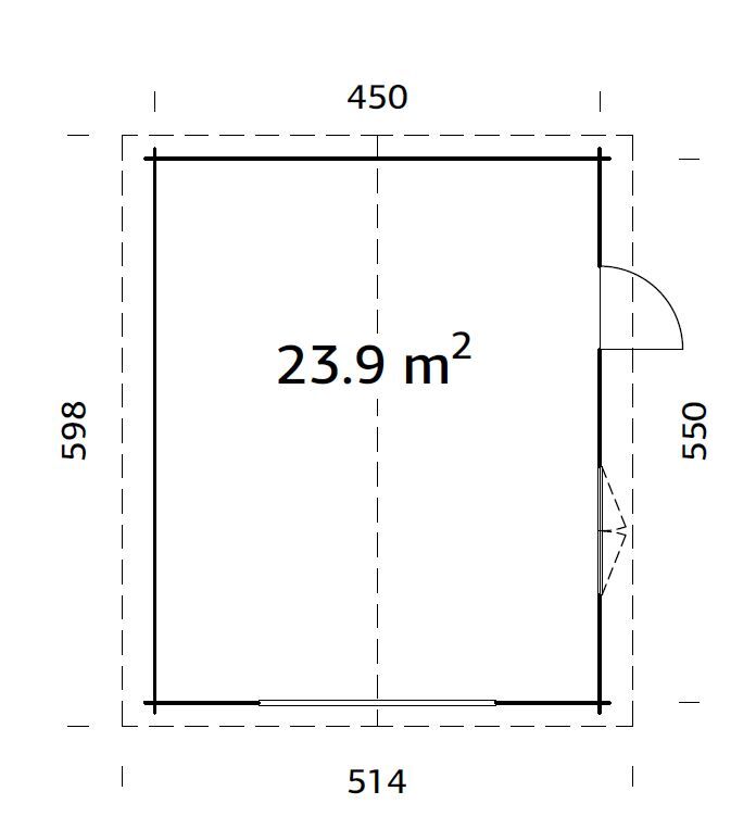 Palmako Holzgarage Roger 23,9 m²