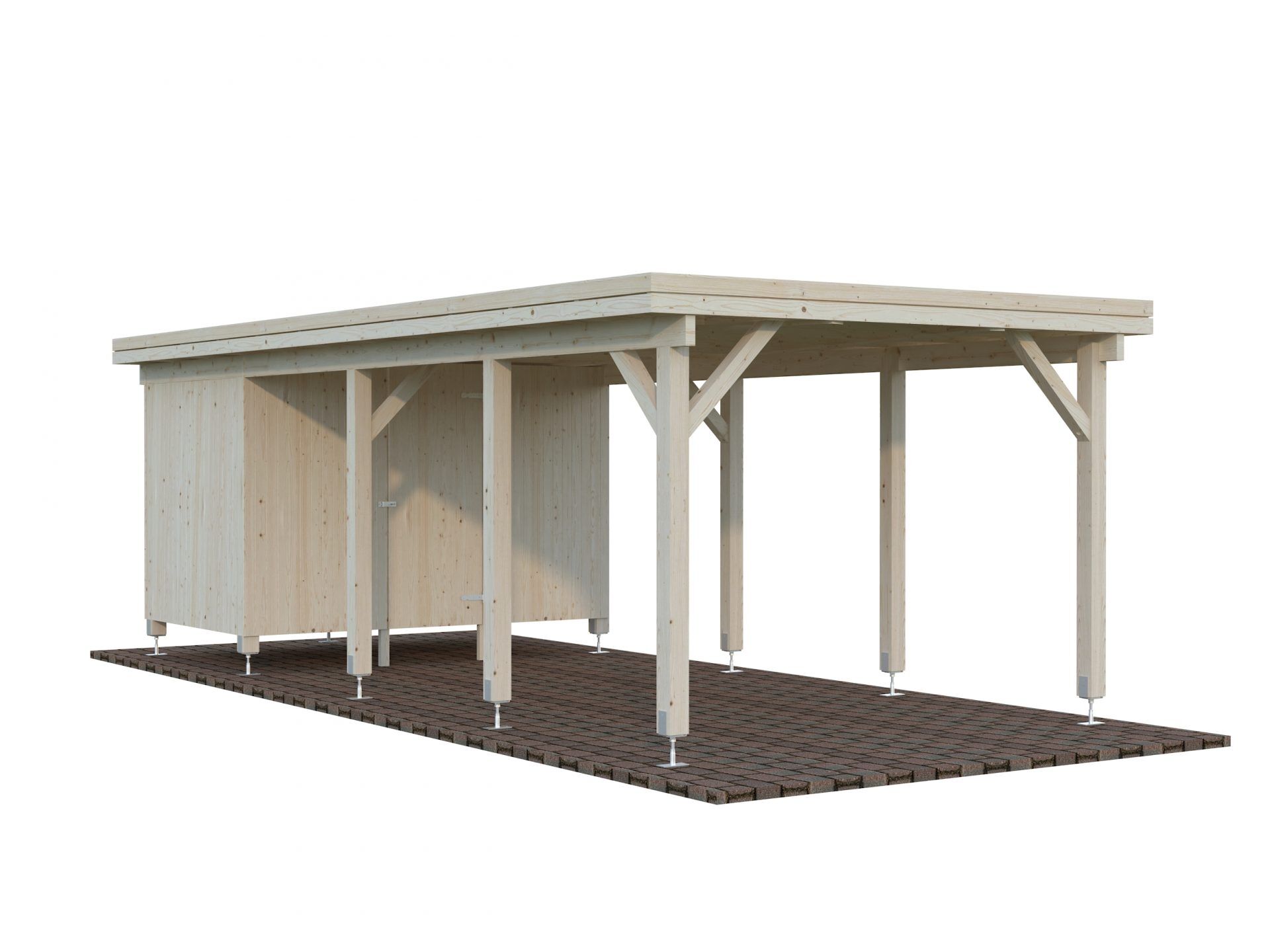 Palmako Carport Karl 23,1 m2 mit Geräteraum