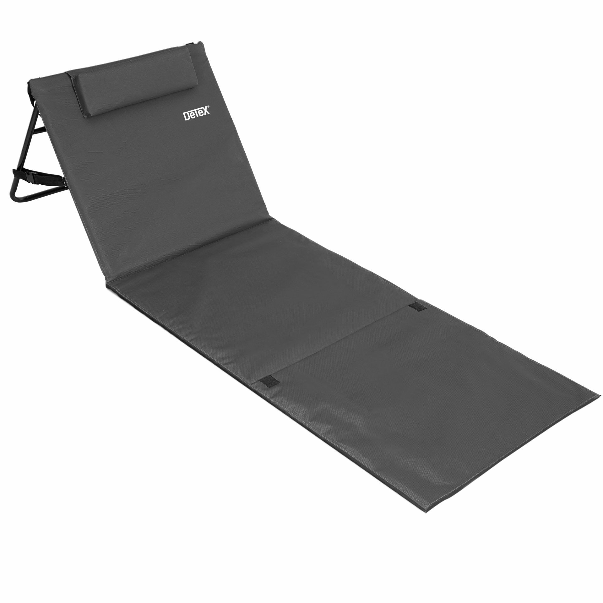 Strandmatte Anthrazit 158x56x46cm gepolstert