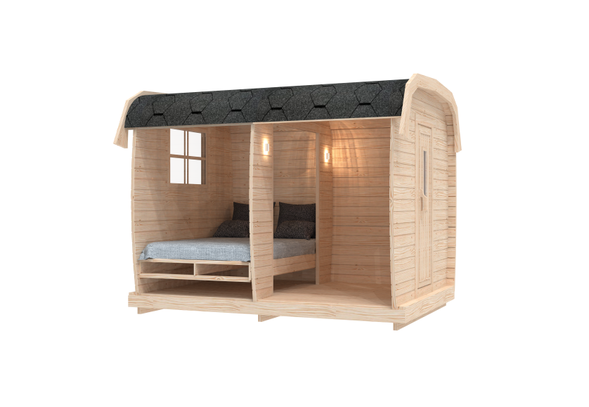 Camping Bus Tromso 230x300, Montiert