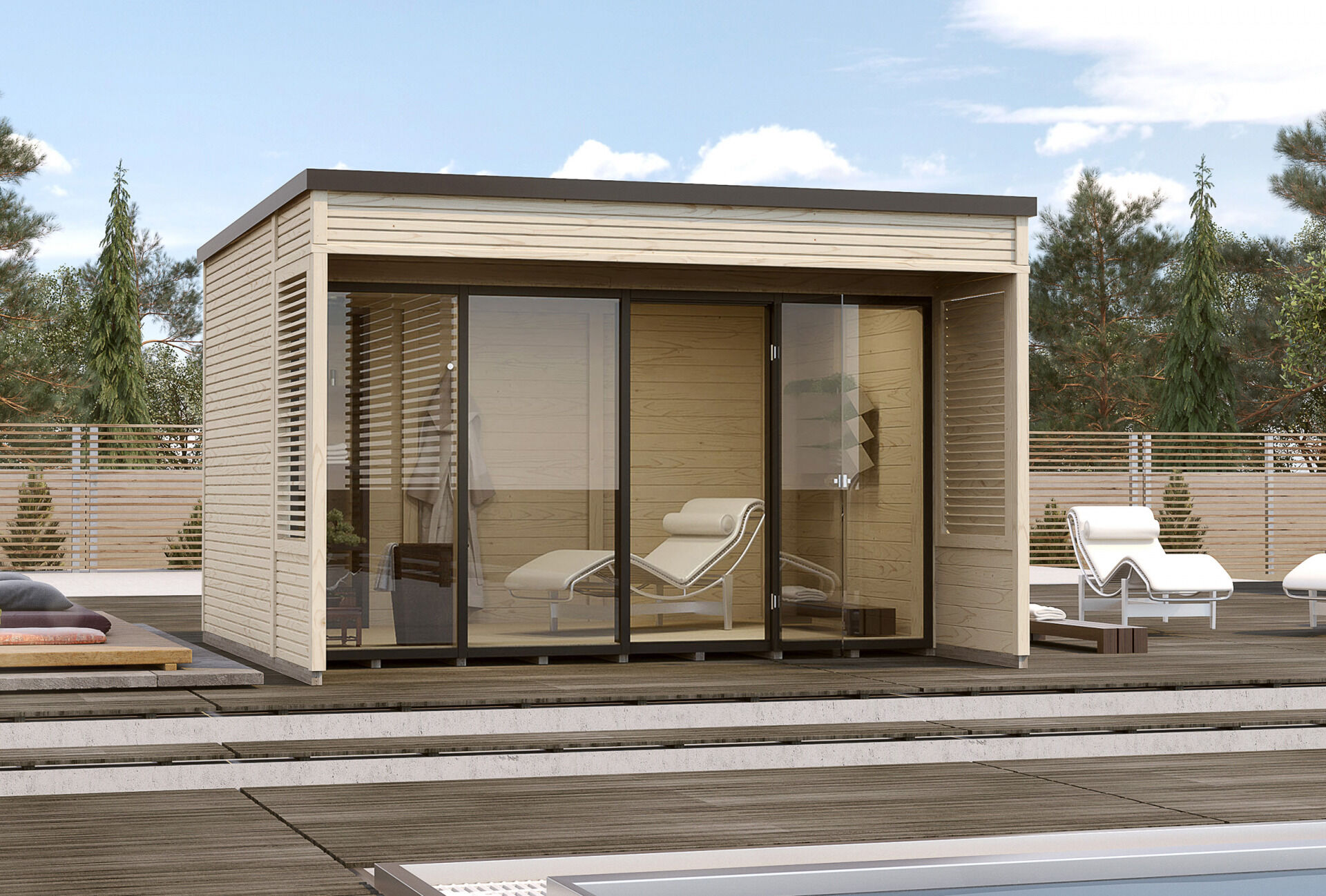 weka Design-Gartenhaus Cubilis 2.0 3,9x3,9m