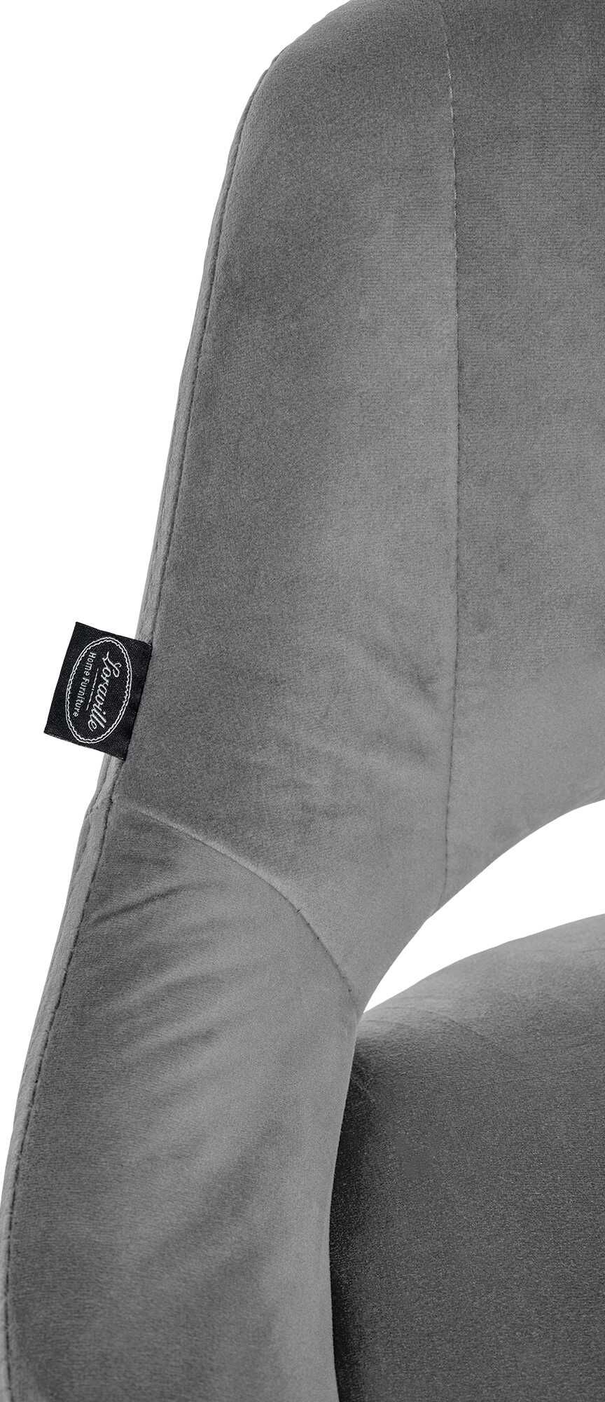 2er Set Barhocker Milet Samt C, dunkelgrau