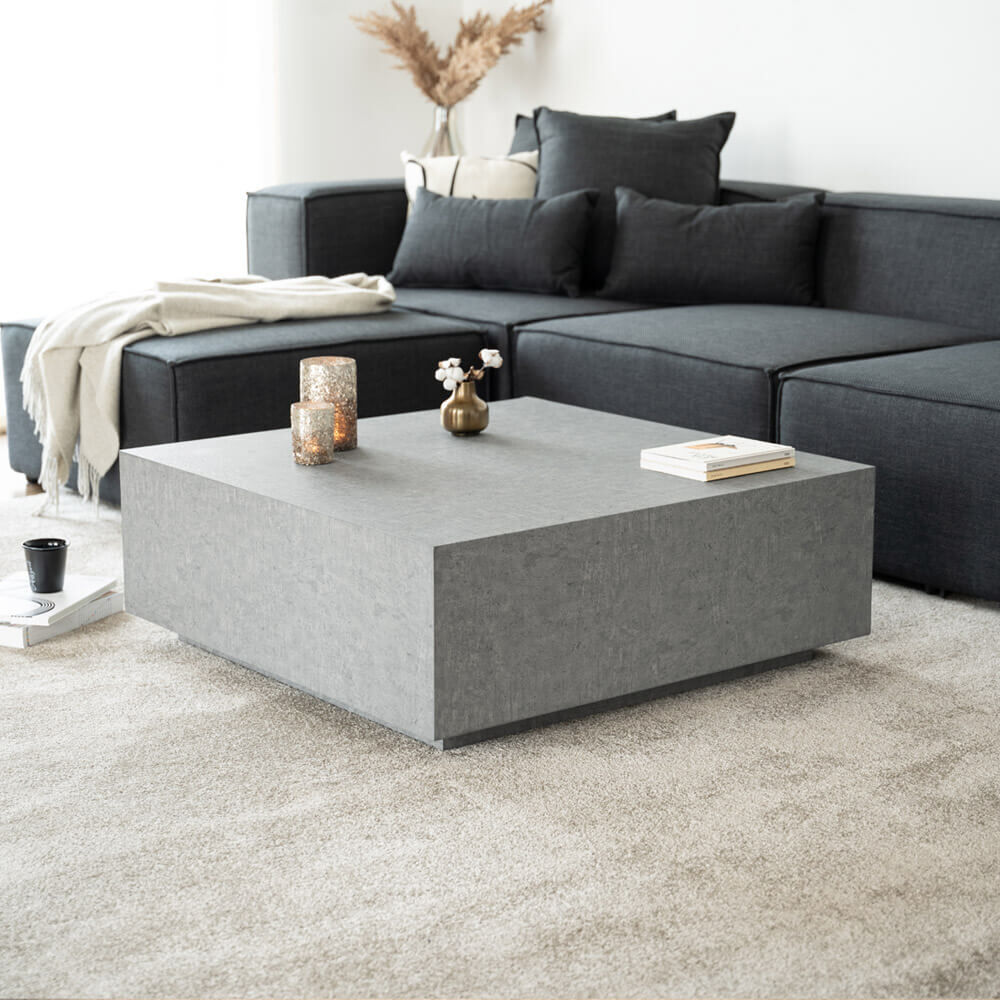 Couchtisch Marmor AMIRI XL - 95 x 95 cm Grau