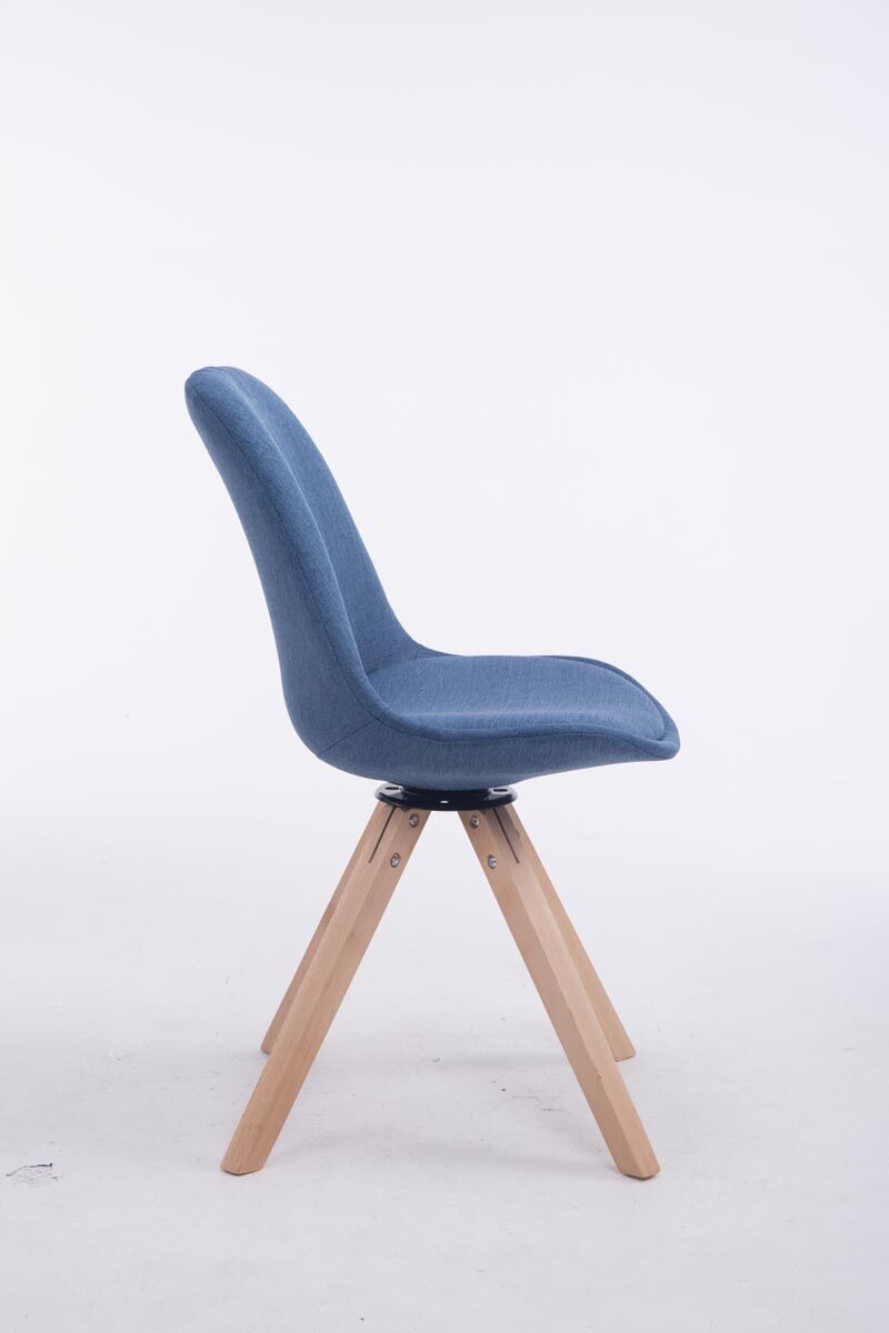 Besucherstuhl Troyes Drehbar Natura Stoff Square, blau