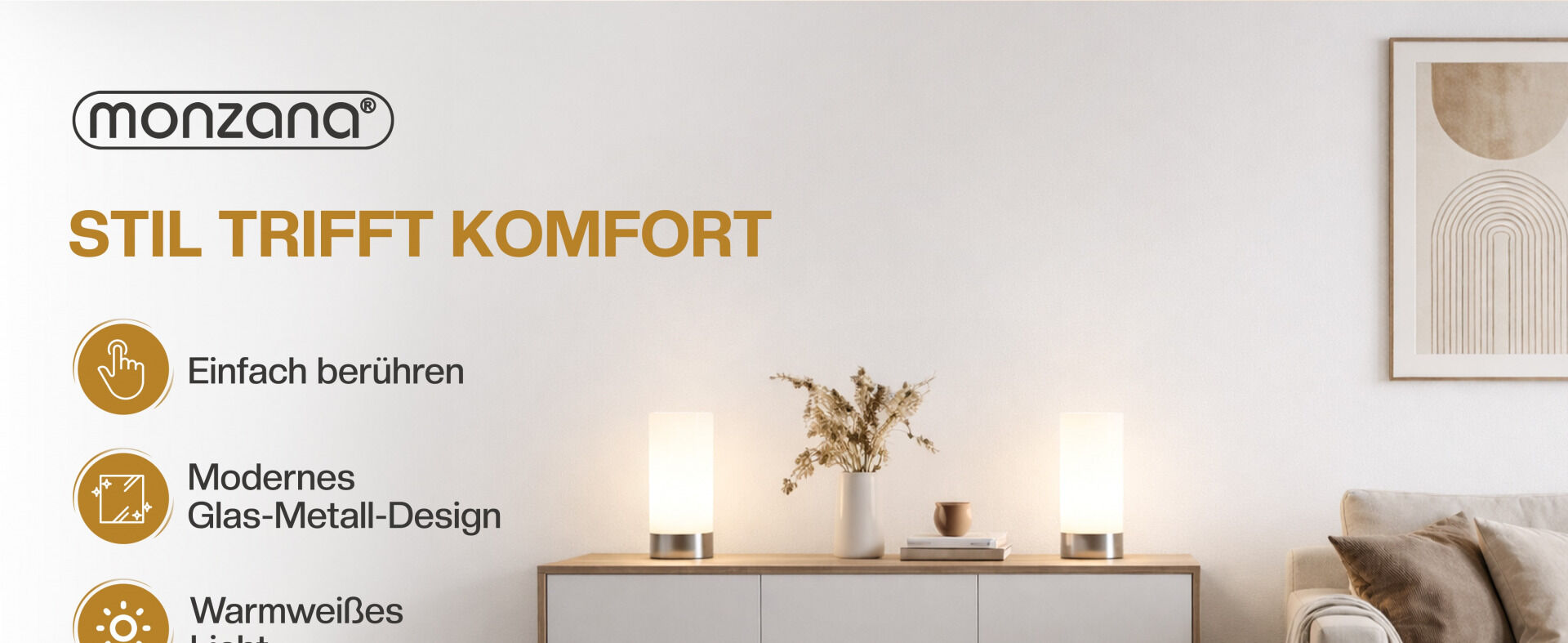 Tischlampe Lumo 2er-Set Weiß