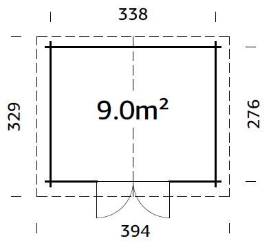 Palmako Gartenhaus Valentine 9,0 m², braun