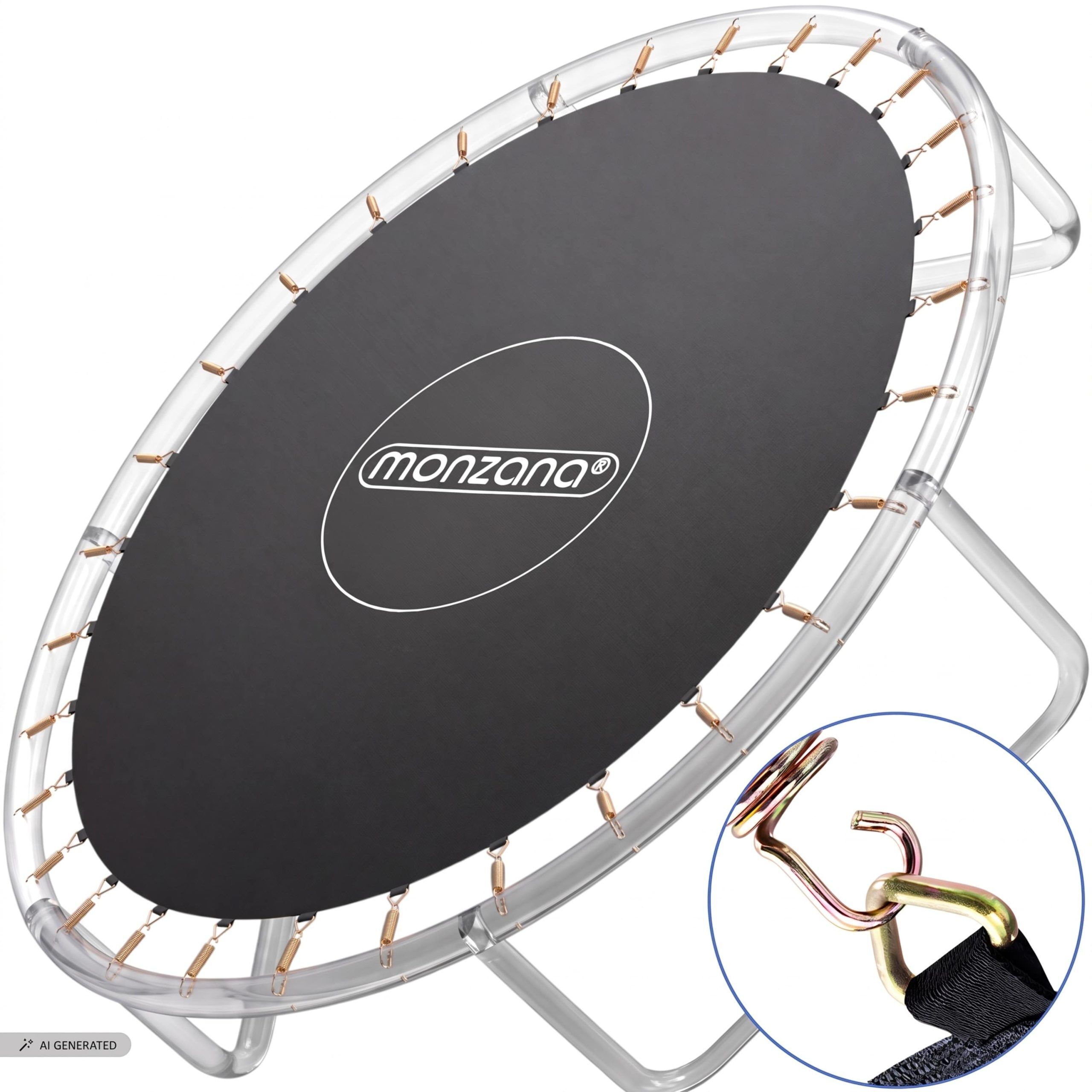 Trampolin Sprungtuch Schwarz Ø183cm