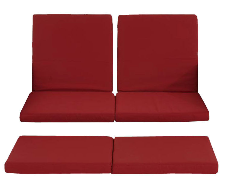3er-Set Kissenbezüge Sofa Ancona, rubinrot