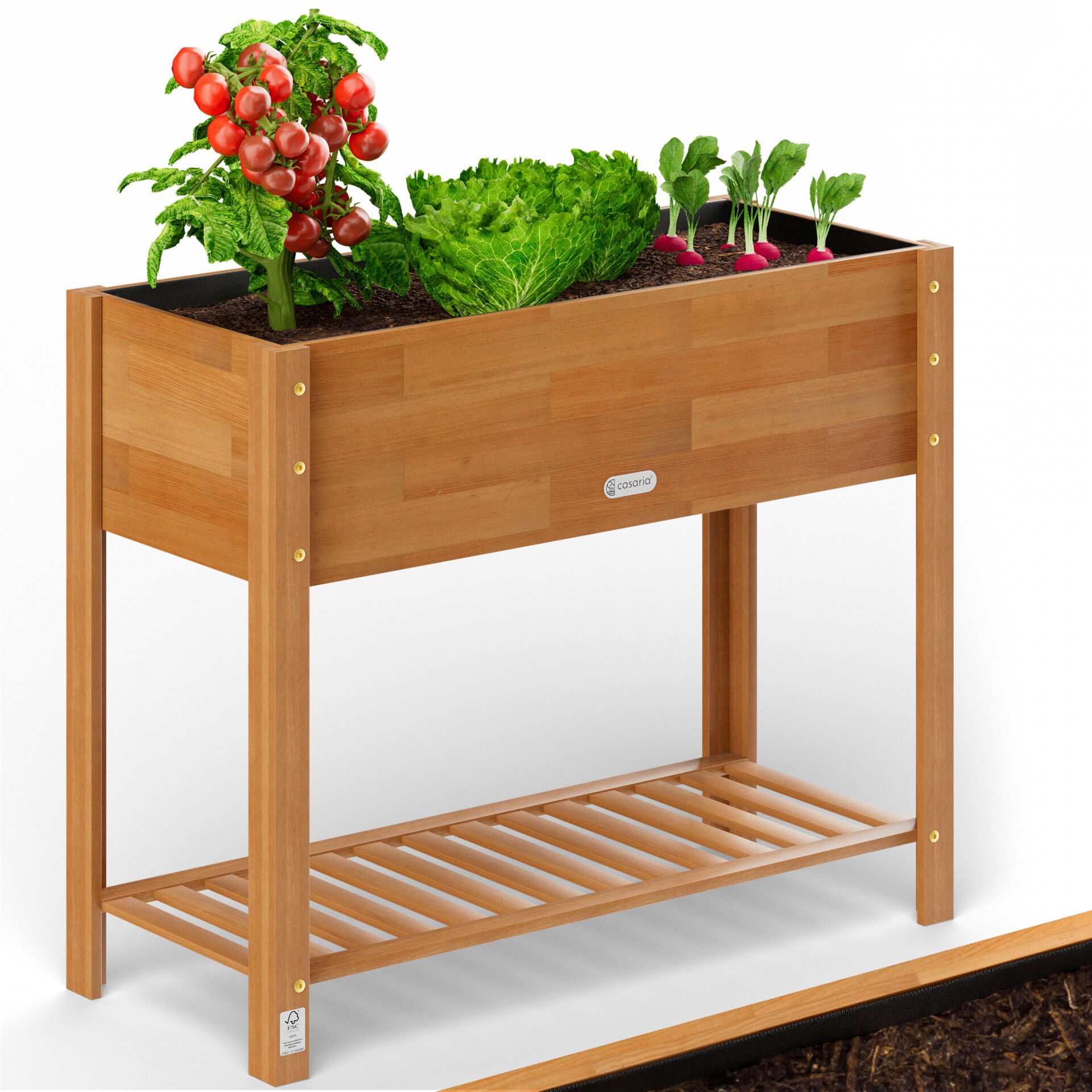 Hochbeet Akazienholz FSC®-zertifiziert 100x40x84cm