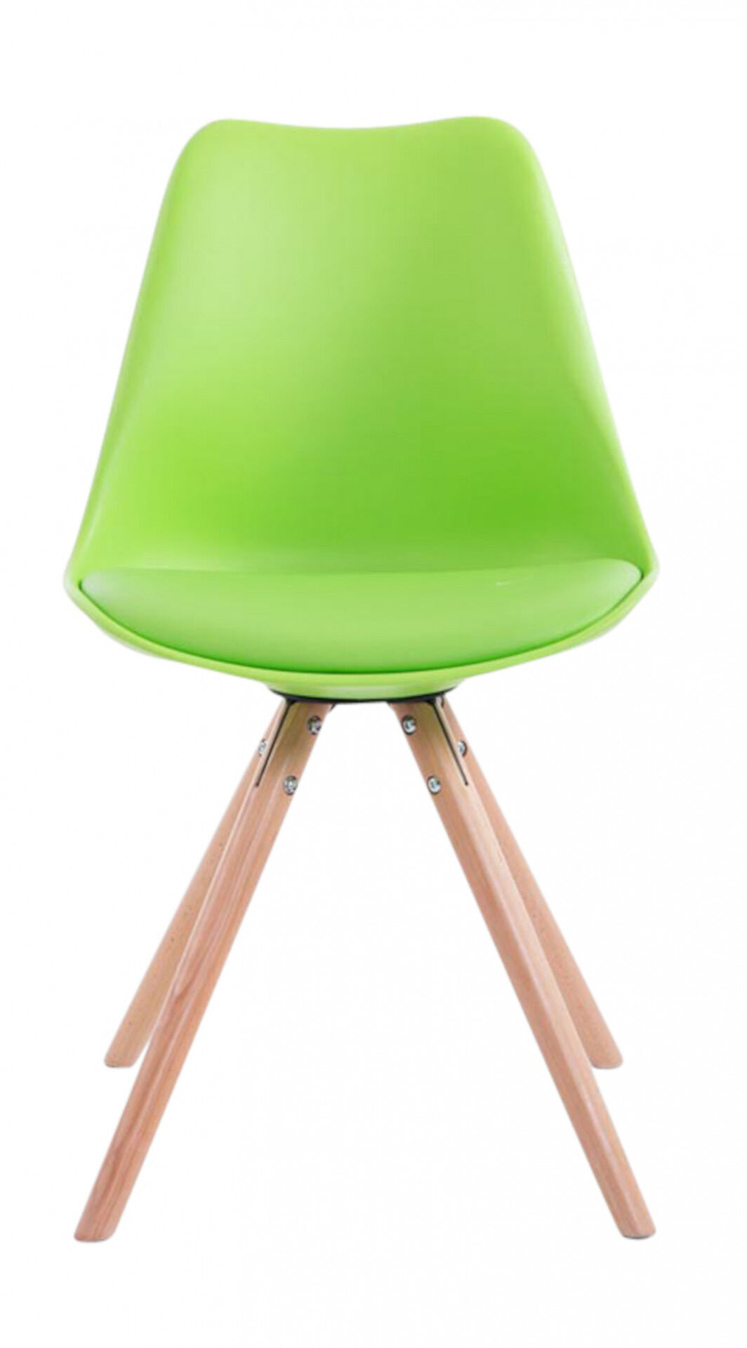 4er Set Stühle Toulouse Kunstleder Rund natura, grün