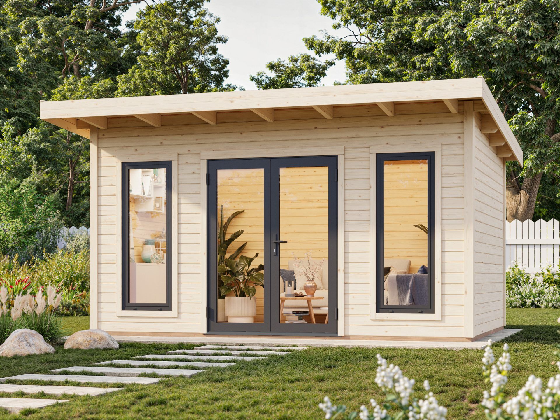 Palmako Pultdach Gartenhaus Aurelia 12,7 m²