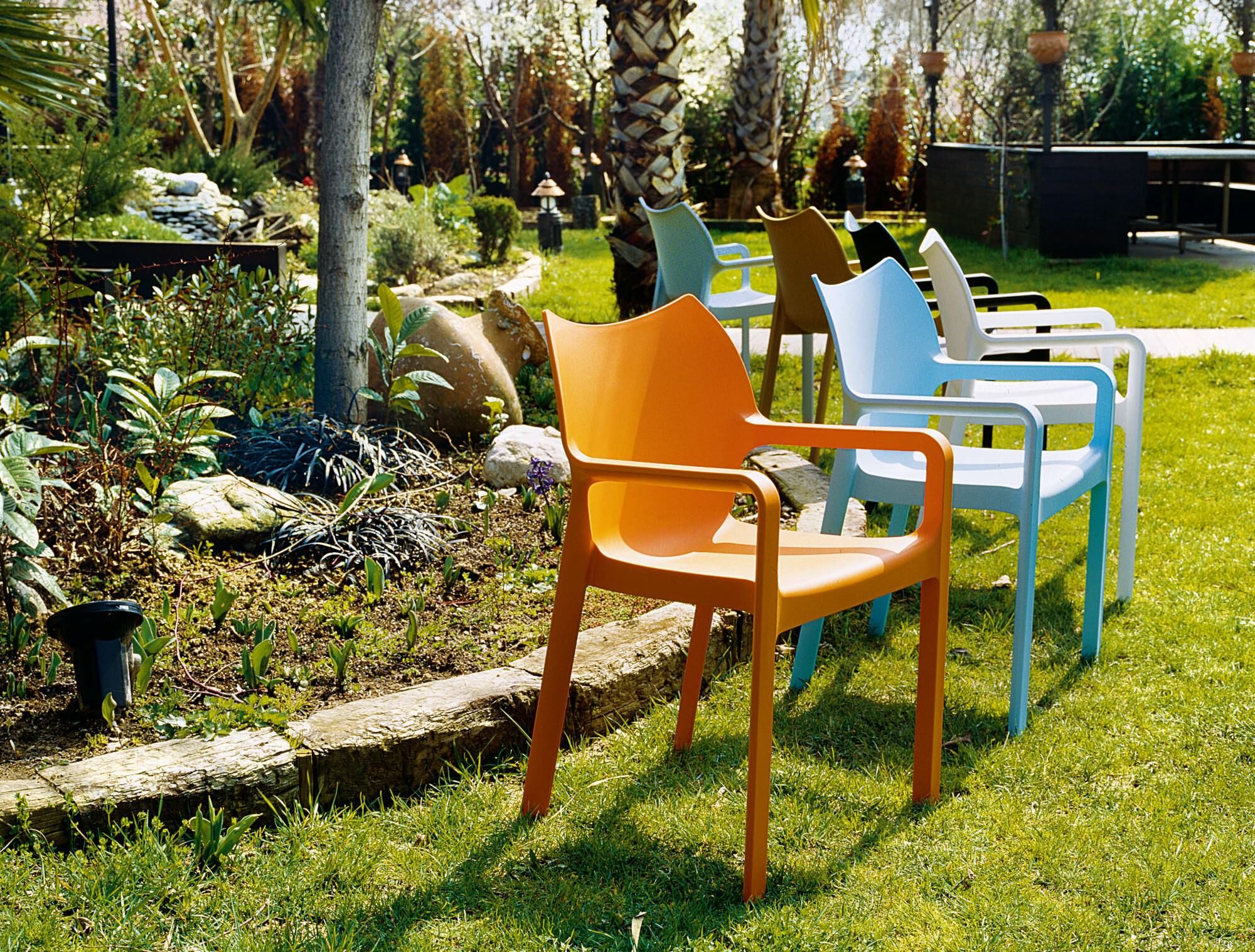 2er SET Stapelstuhl DIVA, hellgrau