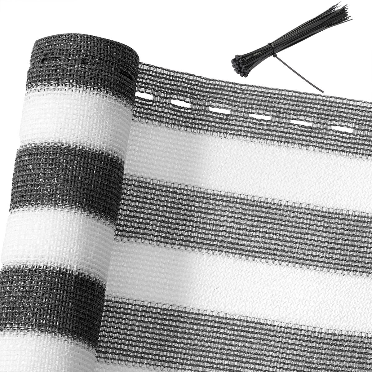 Balkonsichtschutz Grau/Weiß 1,4x10m
