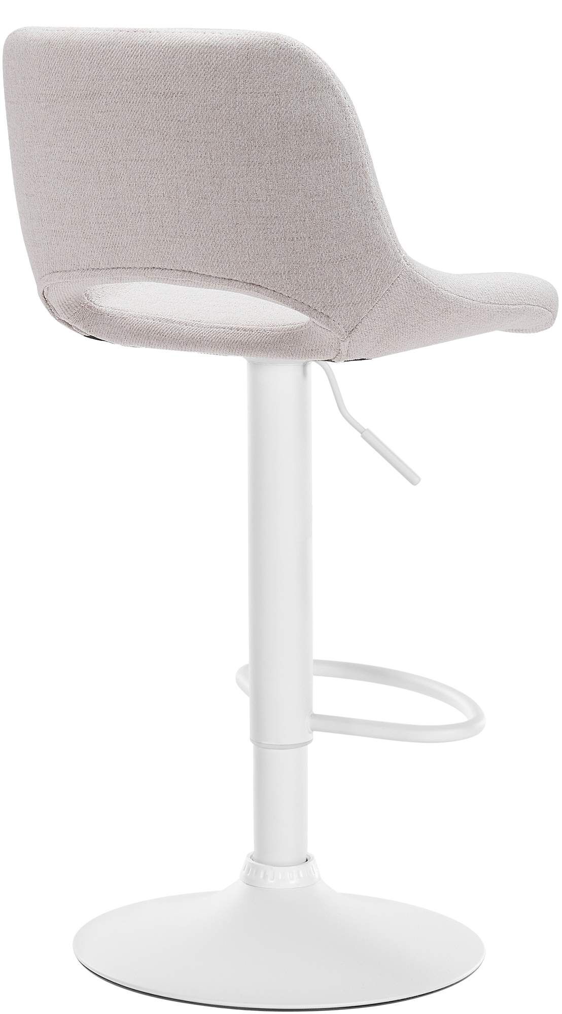 2er Set Barhocker Camden Stoff weiß, creme