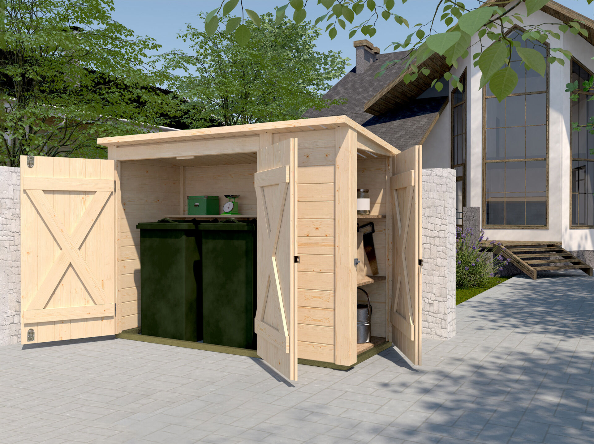 weka Multibox mit Regalsystem, natur, 21 mm