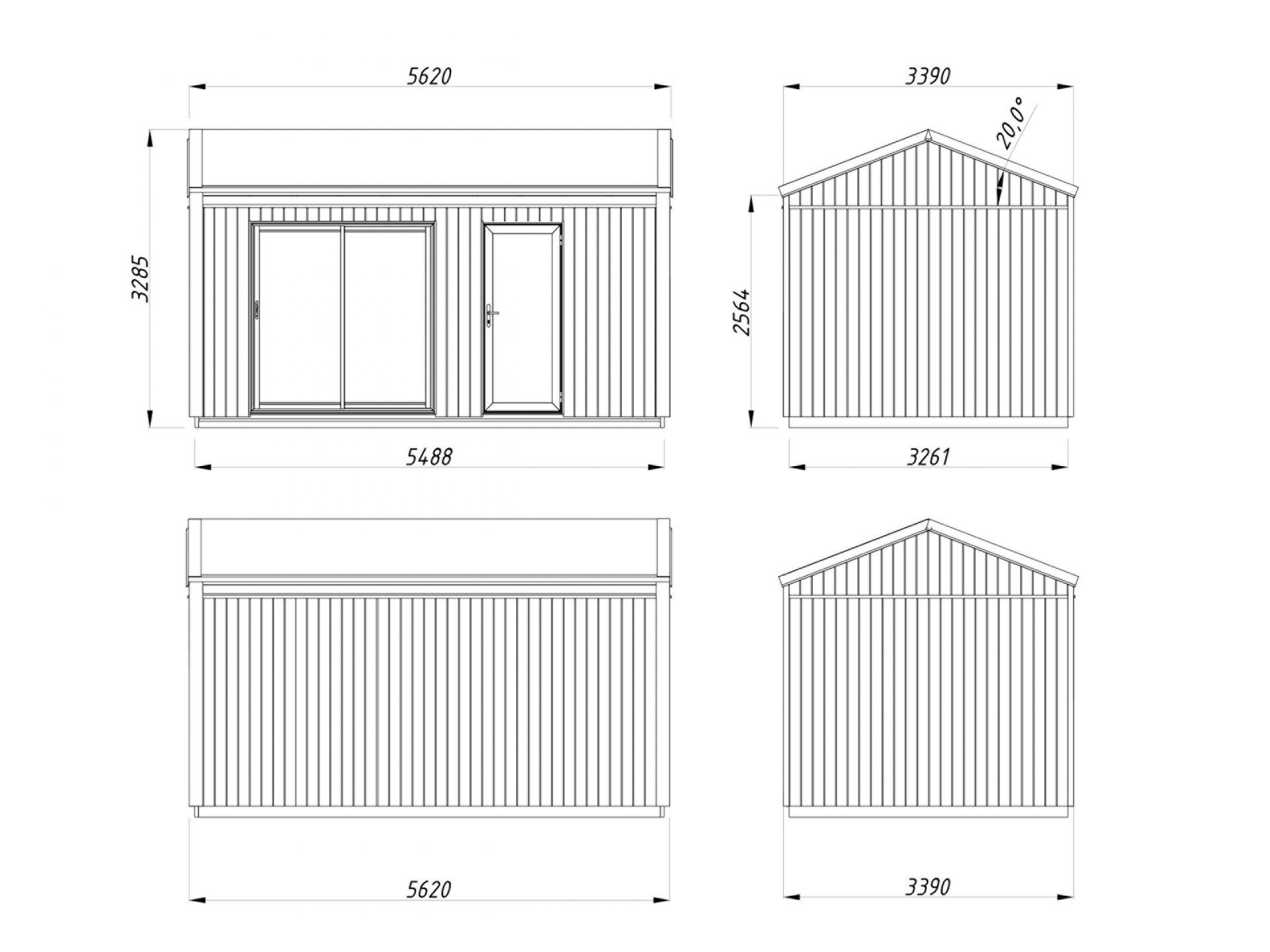 Palmako Tinyhaus Gartenhaus Rebekka 13,6 m²