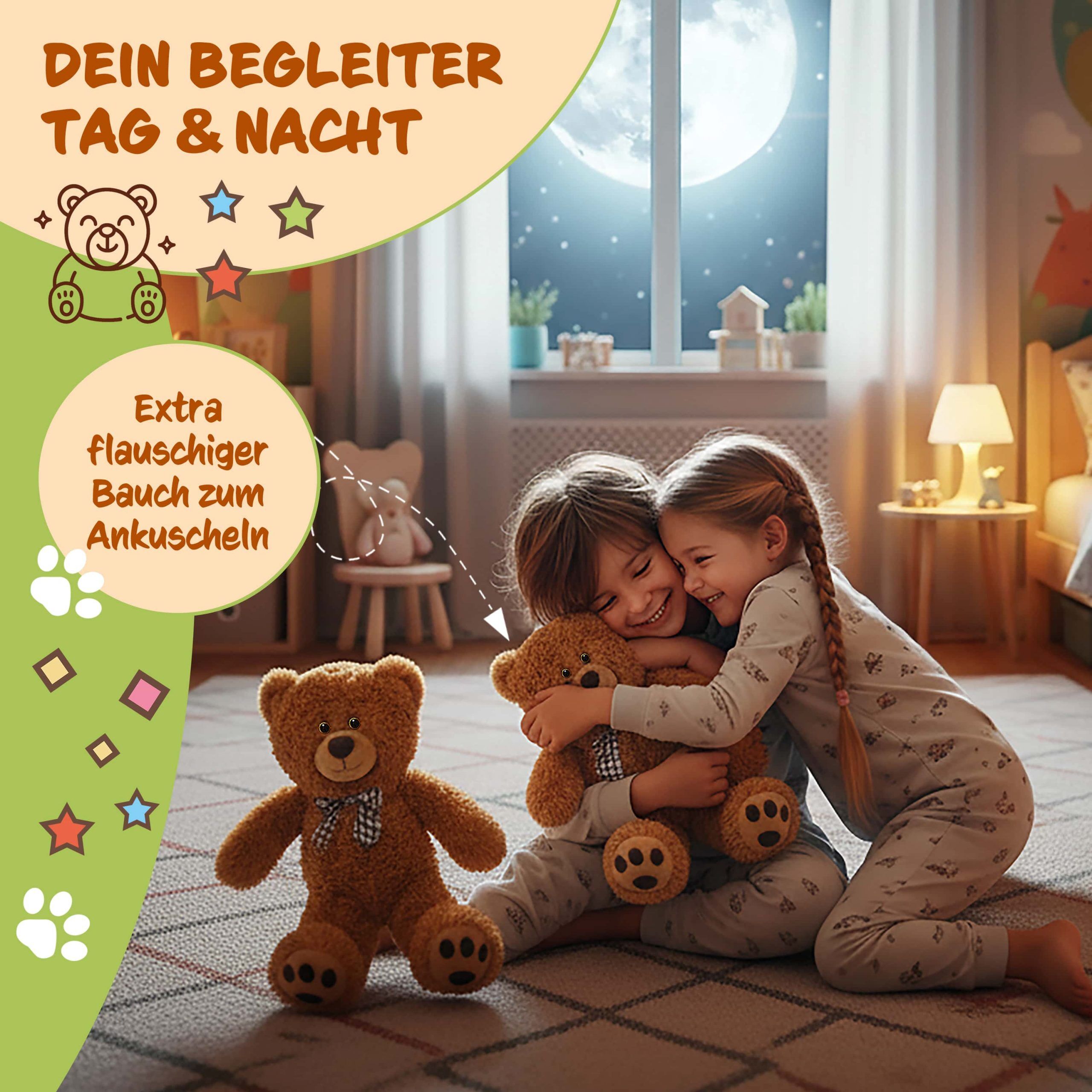 Plüschtier Teddybär L Braun 50cm