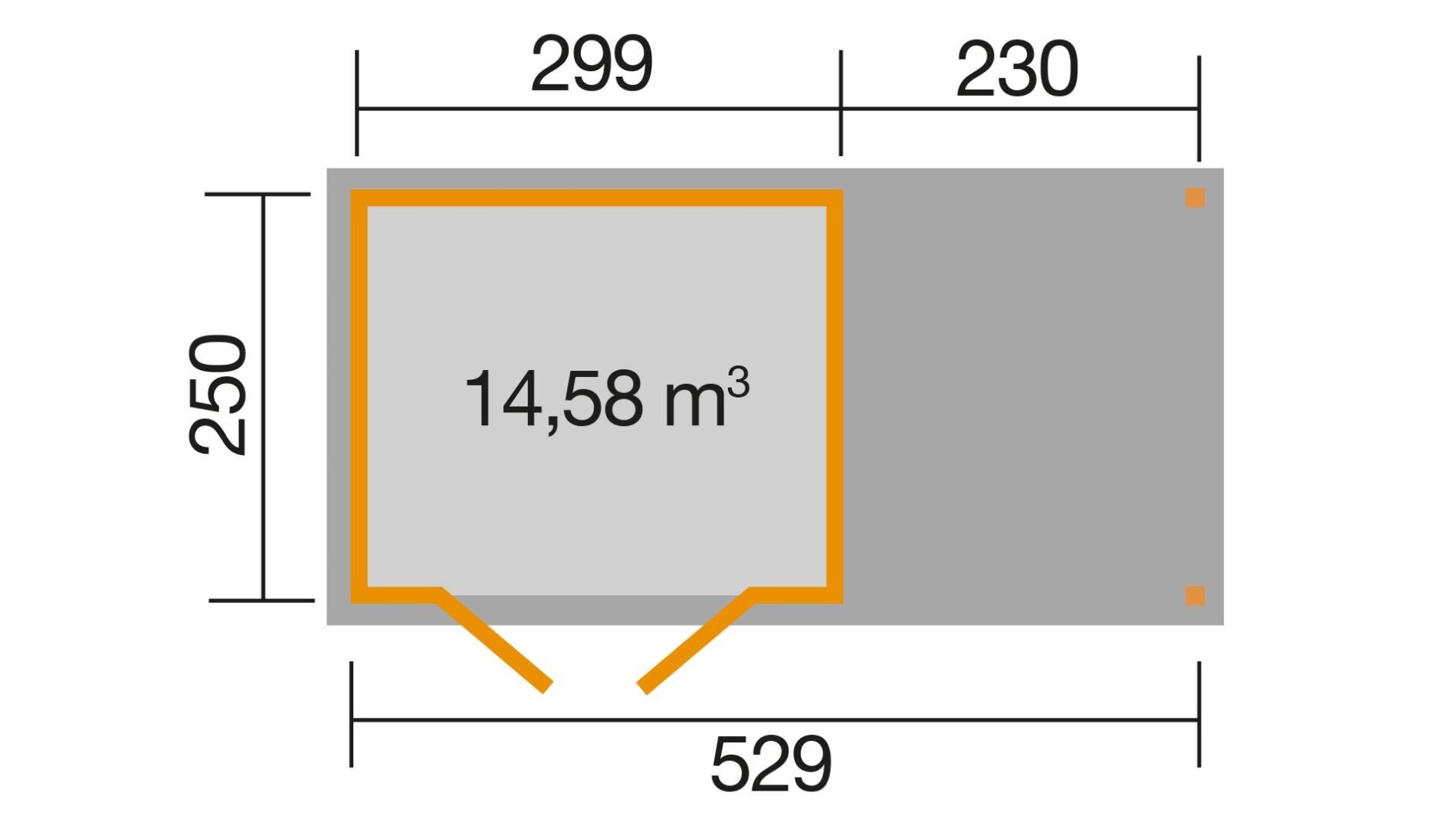 weka Gartenhaus 321 B 5,5x2,9m
