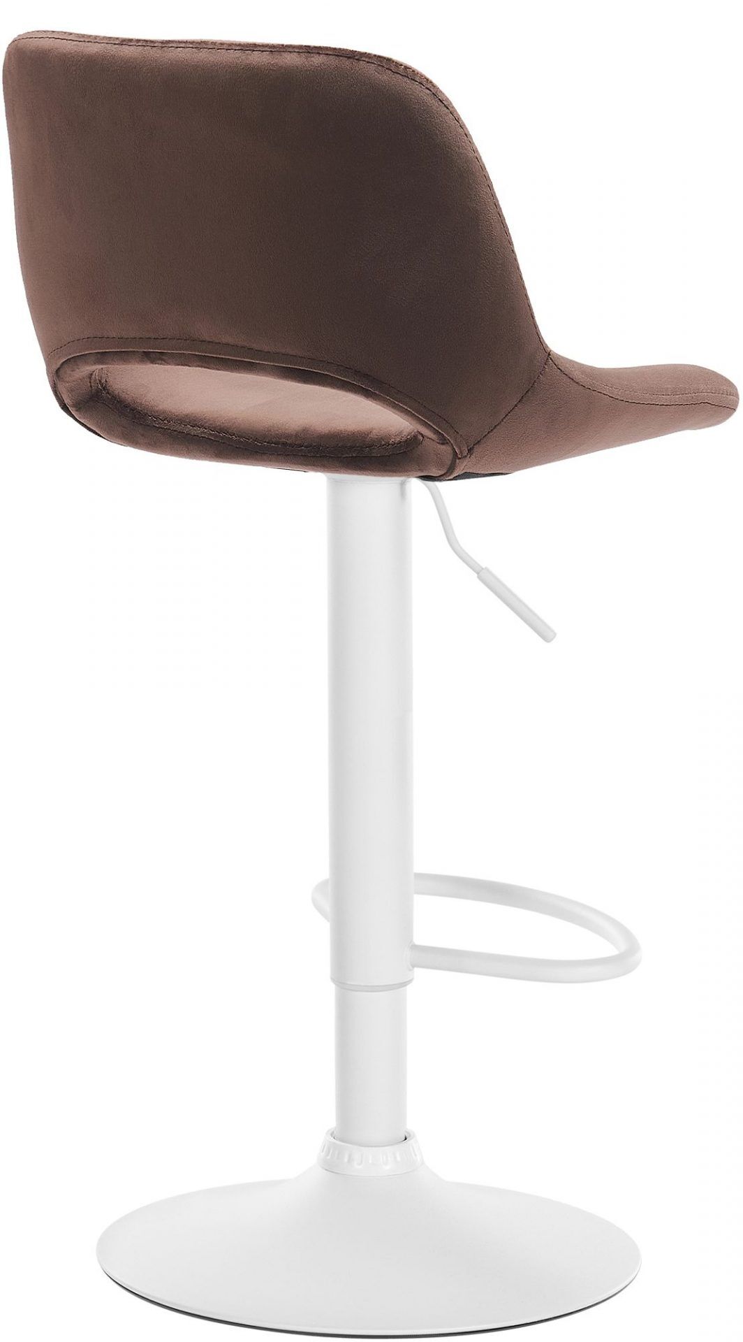 Barhocker Camden Samt weiß, braun