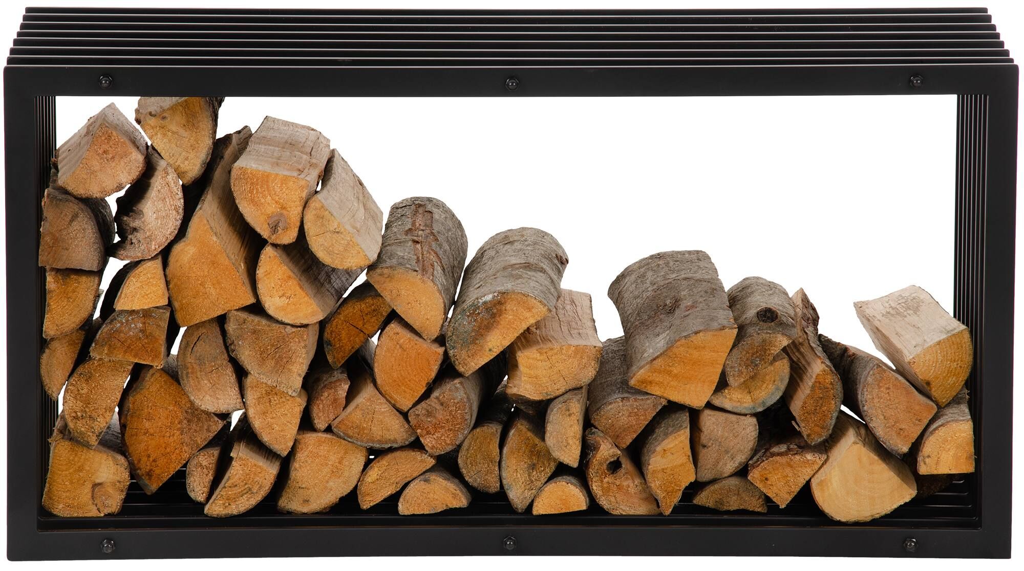 Kaminholzständer Irving 40x50x100, schwarz-matt