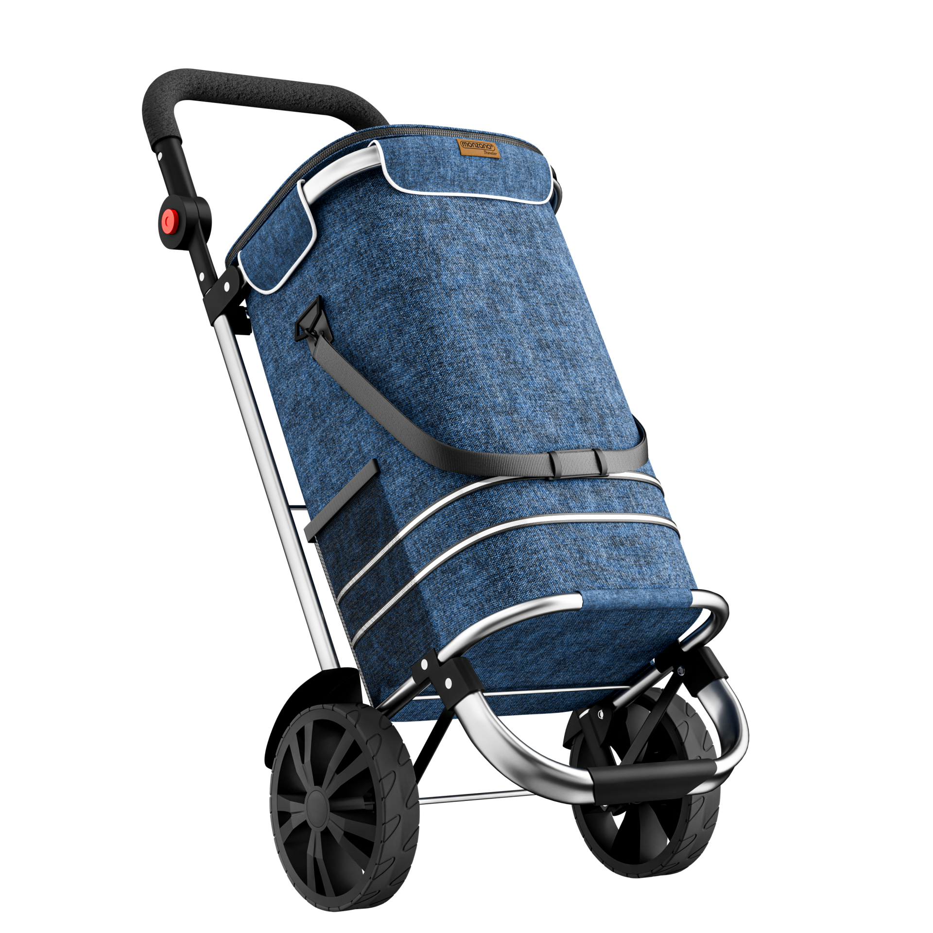 Einkaufstrolley Blau Alu 56L 31x24x54cm