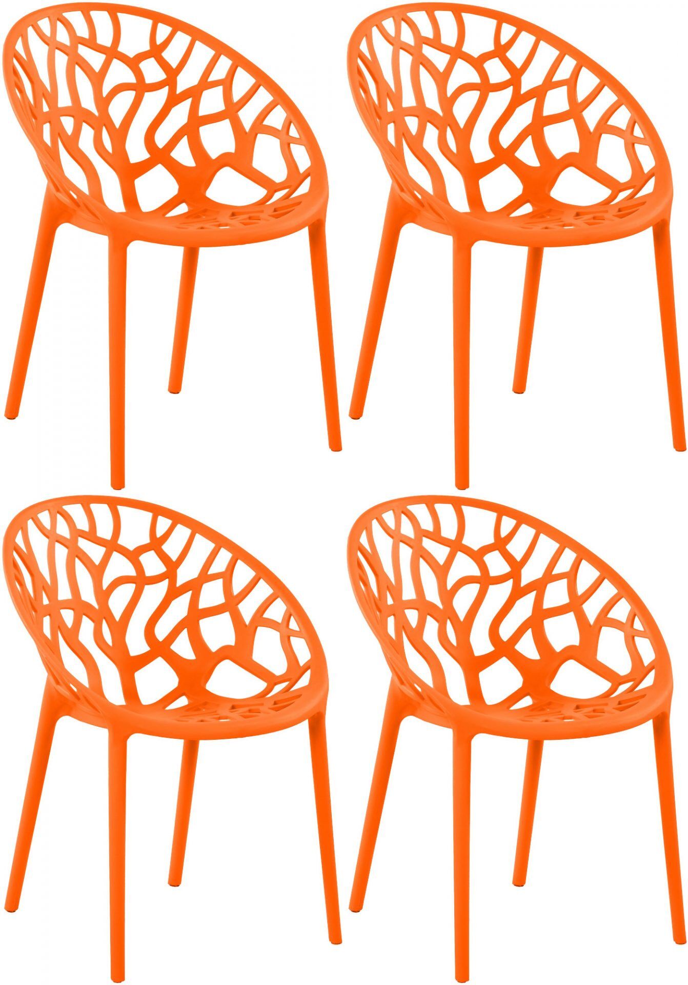 Set 4 Sedie Impilabili Hope In Plastica Per Esterno/Interno – Design Moderno, Resistente UV, Facili Da Pulire – Varie Colori