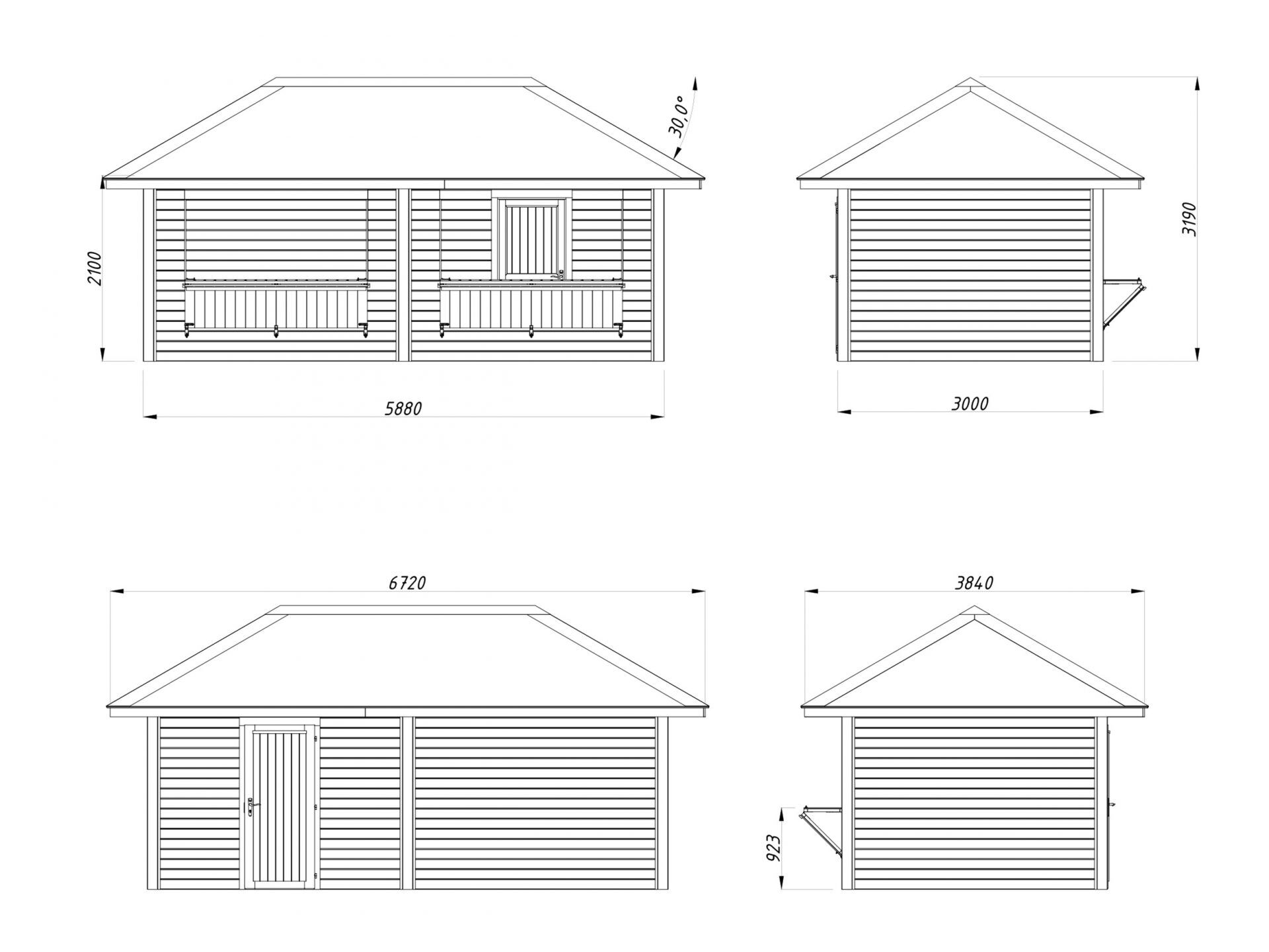 Palmako Marktstand Bianca 16,6 m2 Set 111