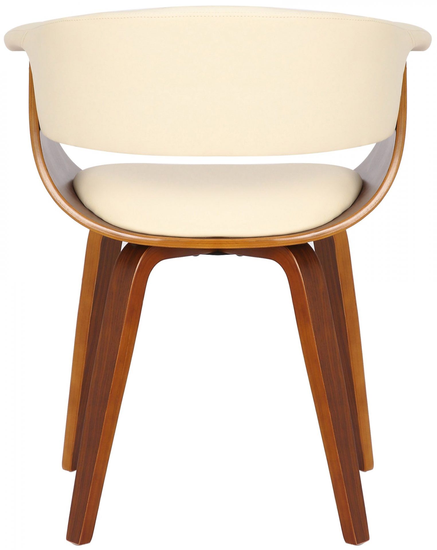 2er Set Stühle Bruce Kunstleder walnuss, creme