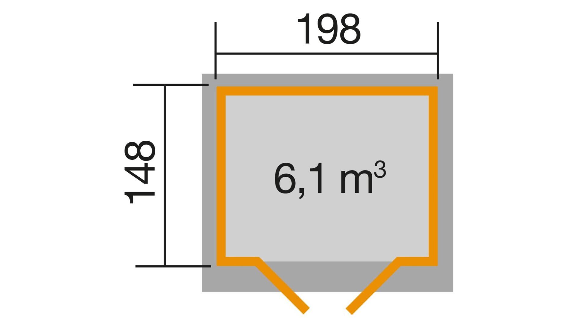 weka Gartenhaus 325 - 2,0x2,0m